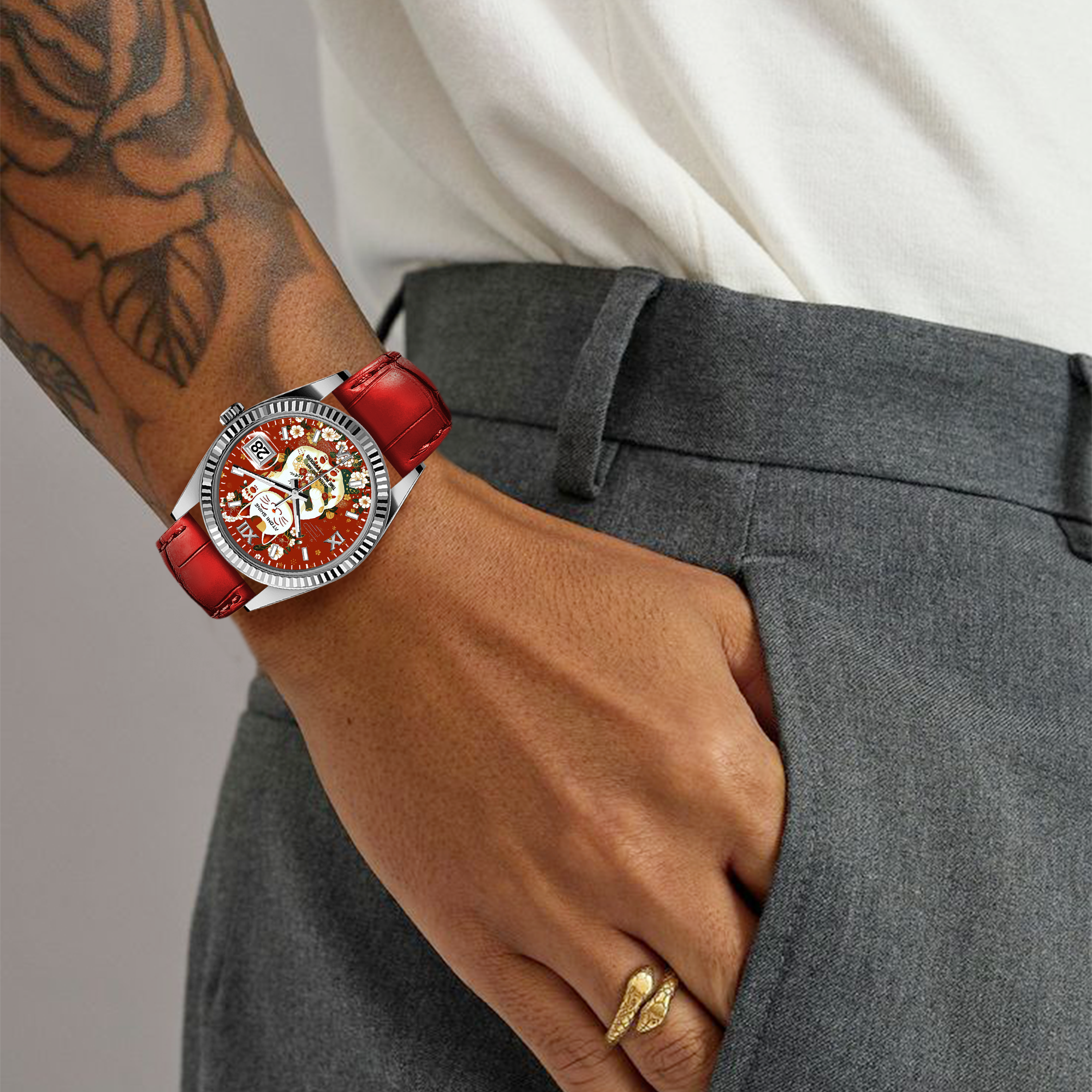 EONDATE CLASSIC LEATHER WATCH