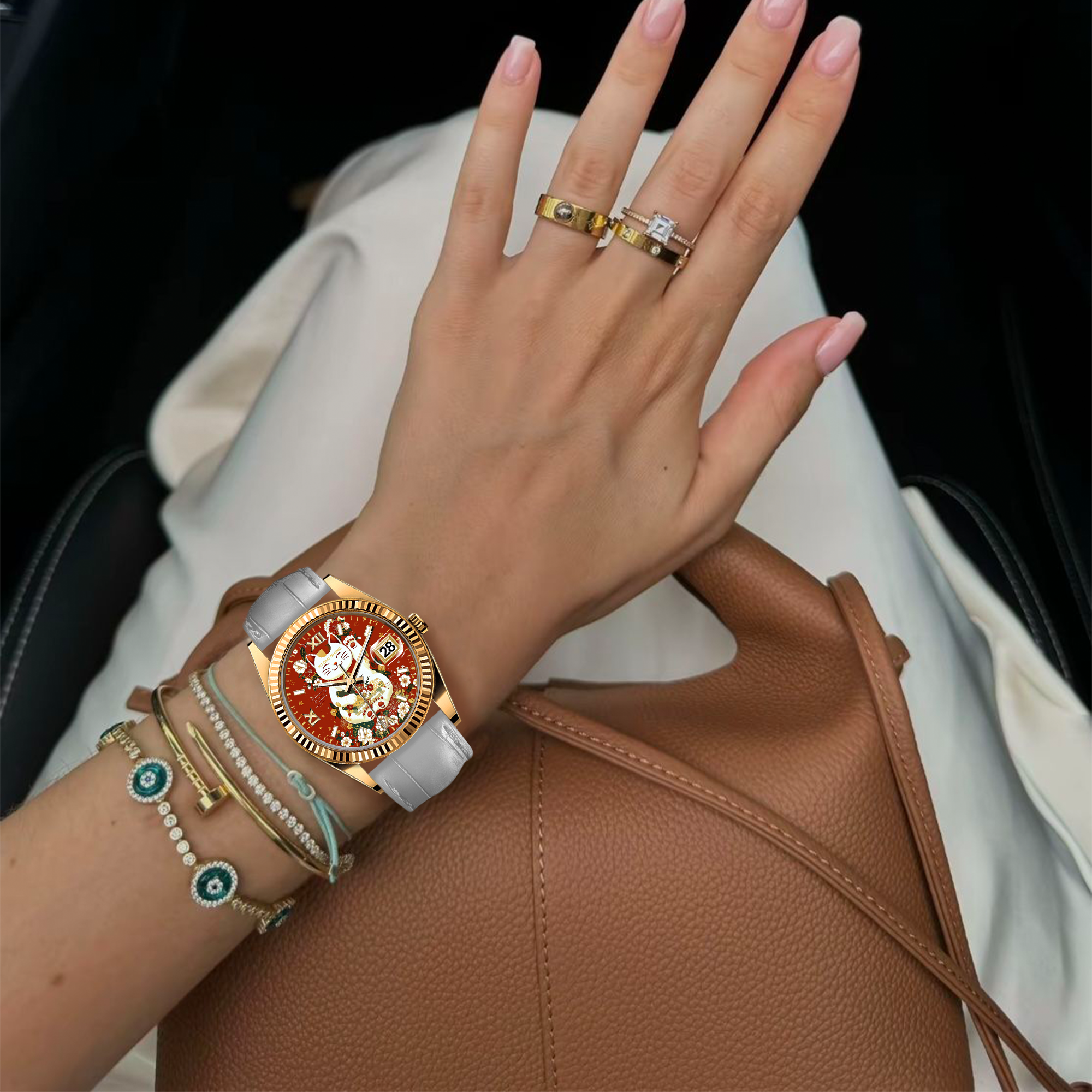 EONDATE CLASSIC LEATHER WATCH