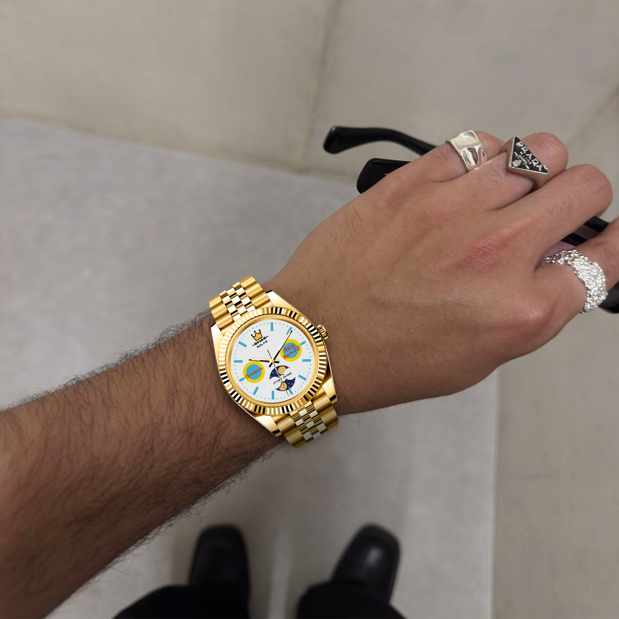 EONDATE MAXI MOON-PHASE WATCH