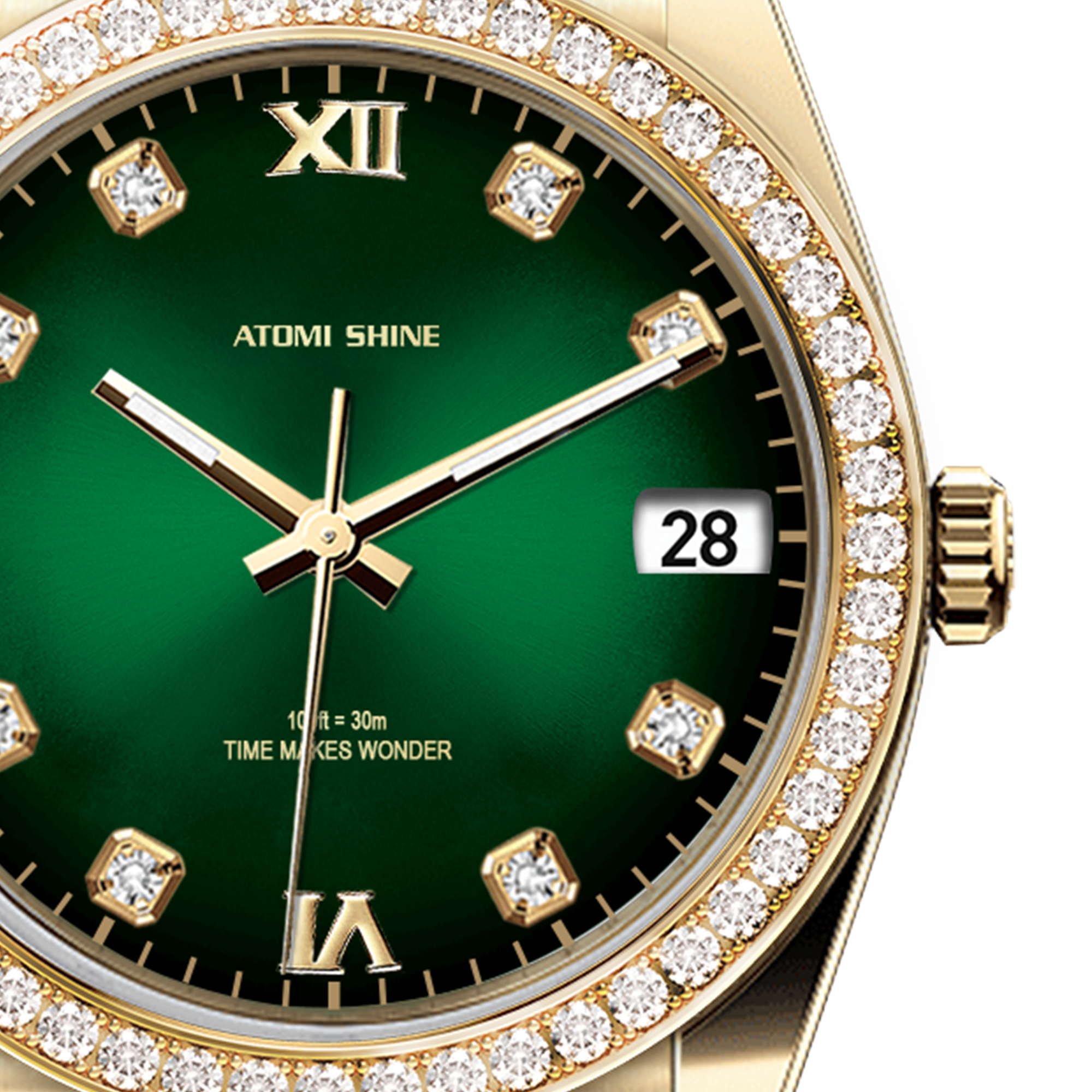 Reloj diario con diamantes