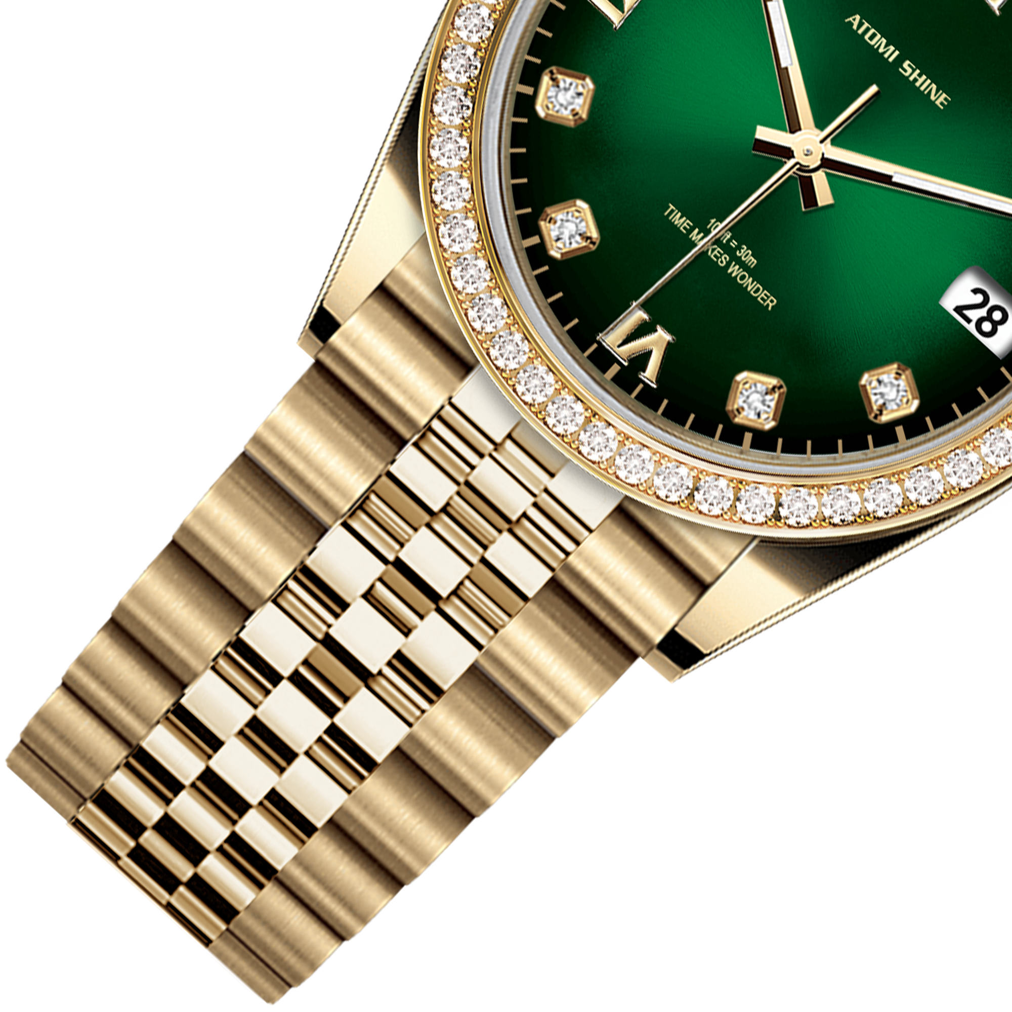 Reloj diario con diamantes
