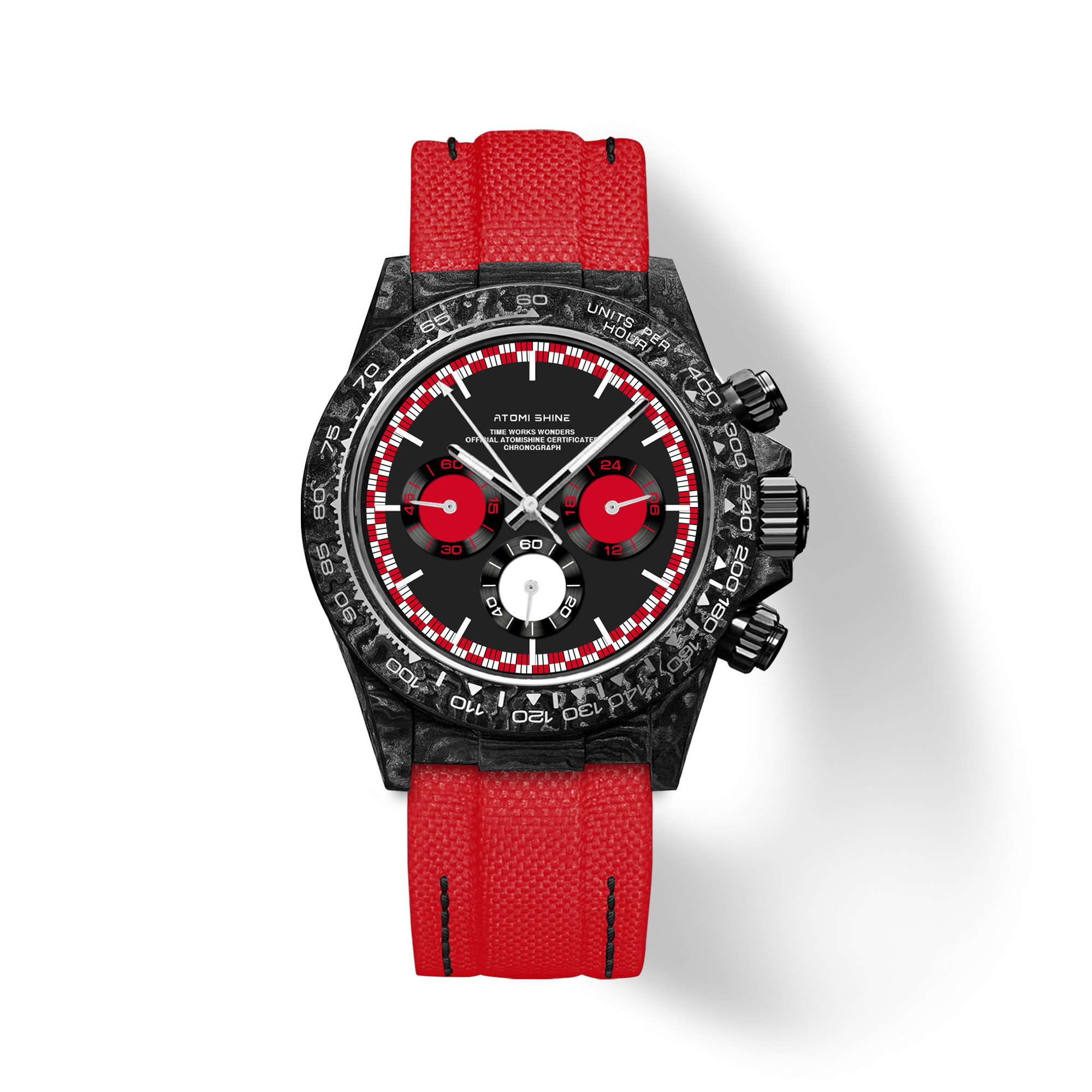 Velocirex Carbon Fiber Watch 39mm, Track Born