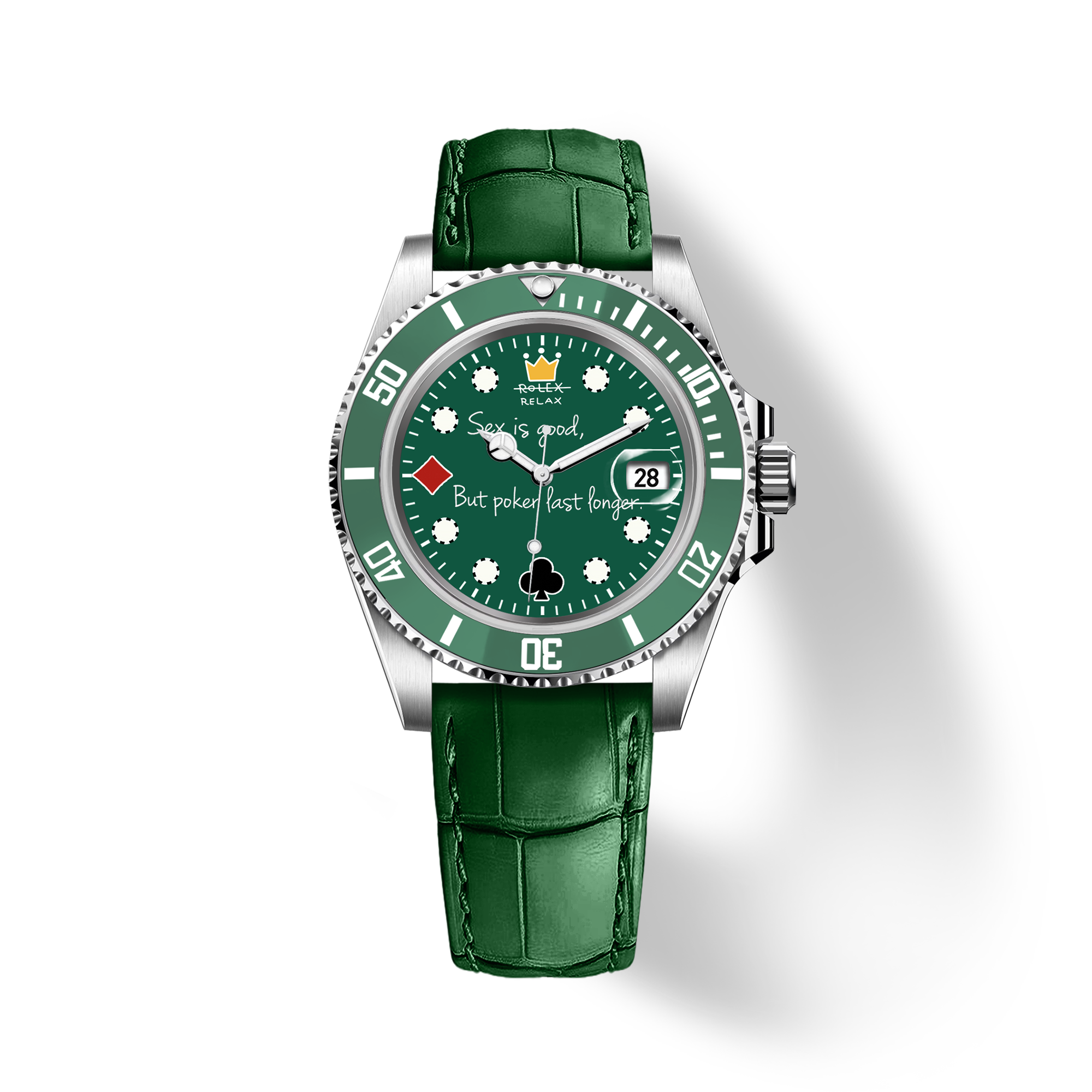 Hydrocore Classic Leather Watch Automatic, Poker King