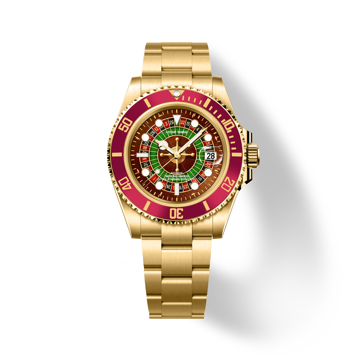 Hydrocore Classic Watch Roulette - Gold Band | Atomishine