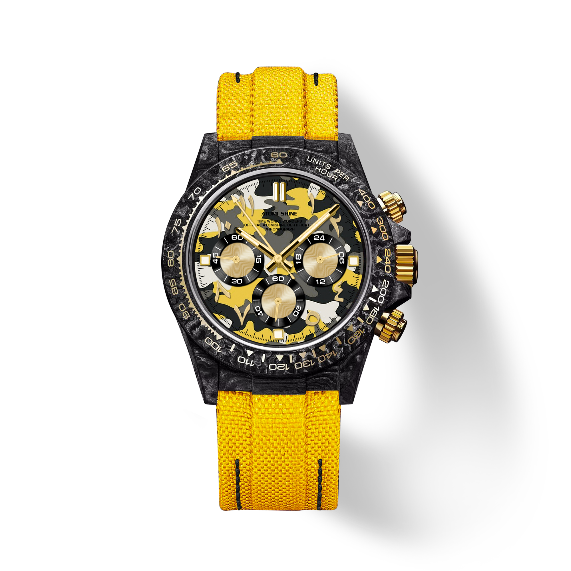 Velocirex Carbon Fiber Watch 39mm, Camo Pulse