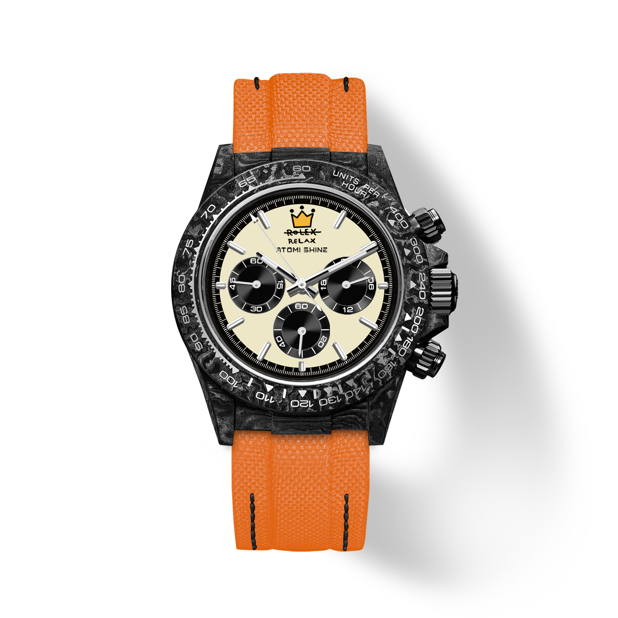 Velocirex Carbon Fiber Watch 39mm, Crown Rebel
