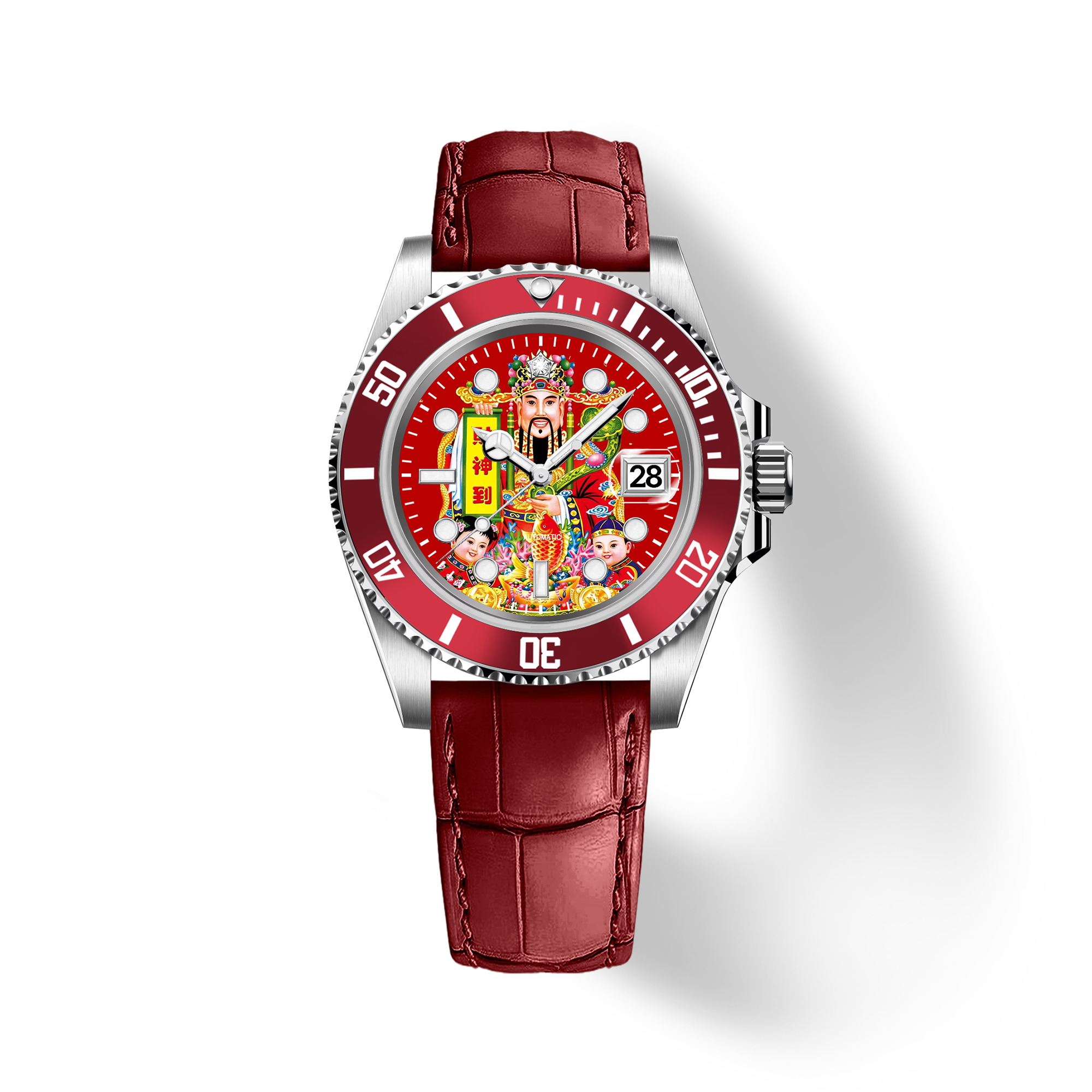 Hydrocore Classic Leather Watch Automatic, Fortune Blessing