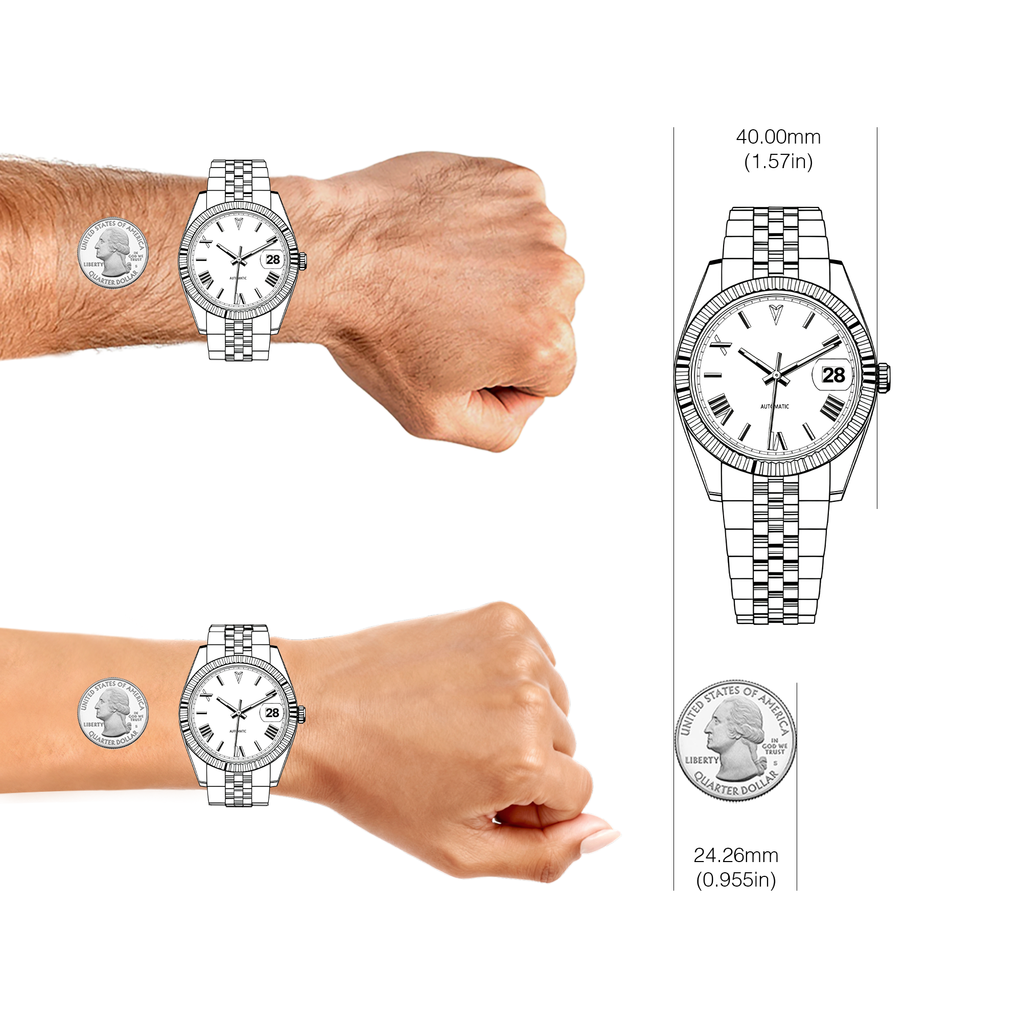 EONDATE MAXI FLUORO WATCH