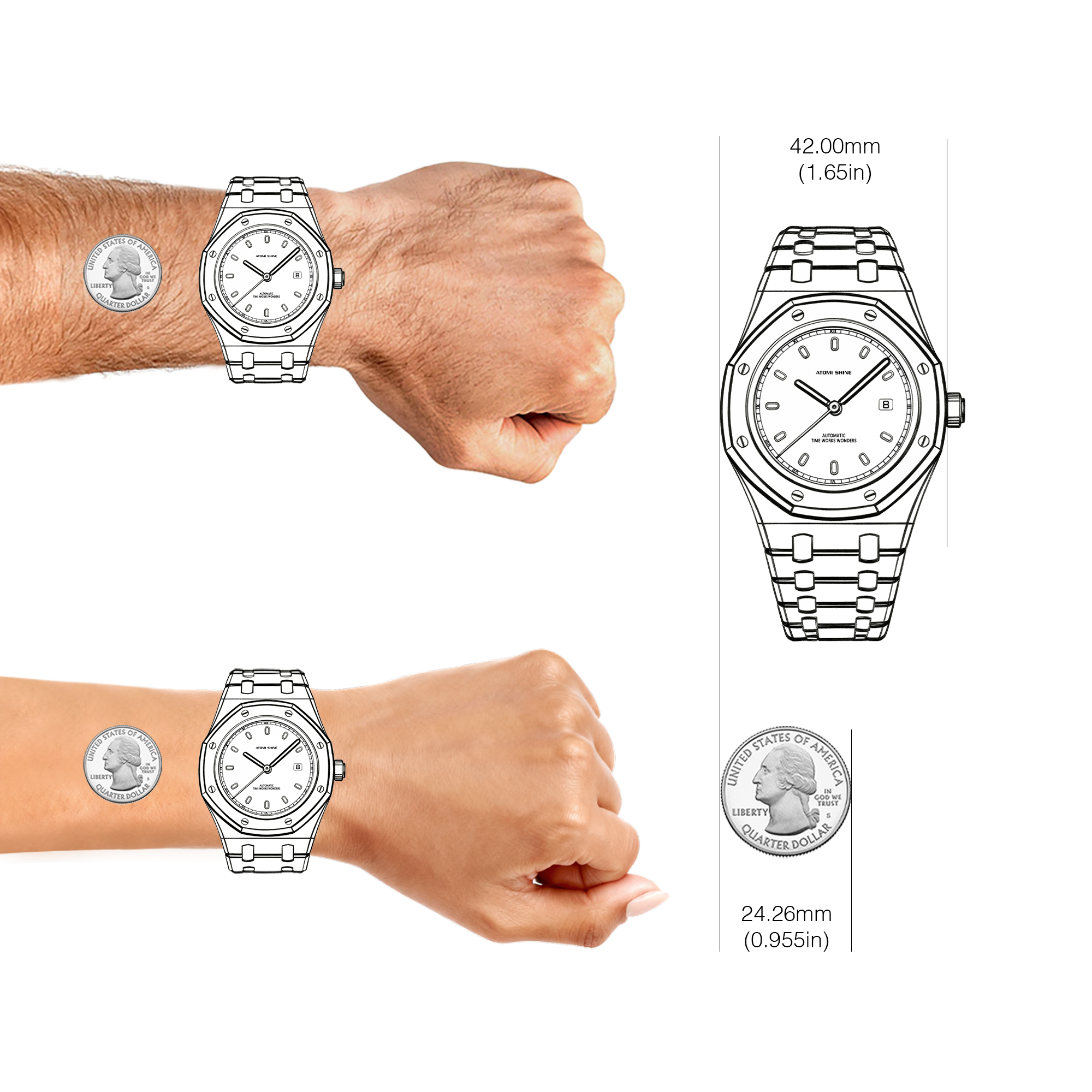 OCTAFORMA Klassische Uhr