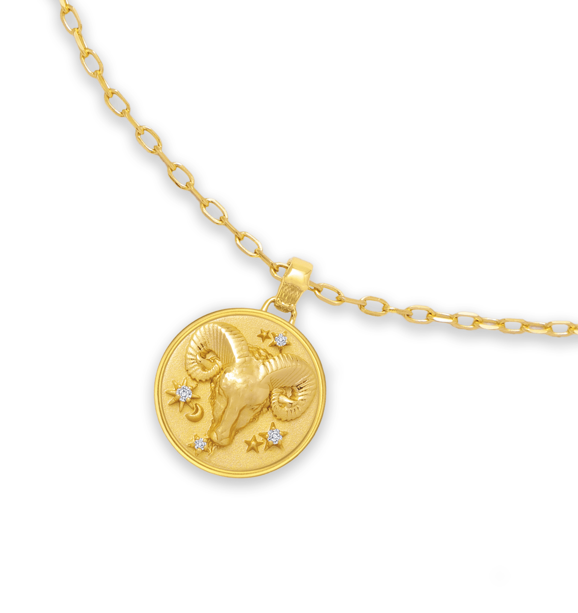 Aries Zodiac Diamond Pendant - ATOMI SHINE