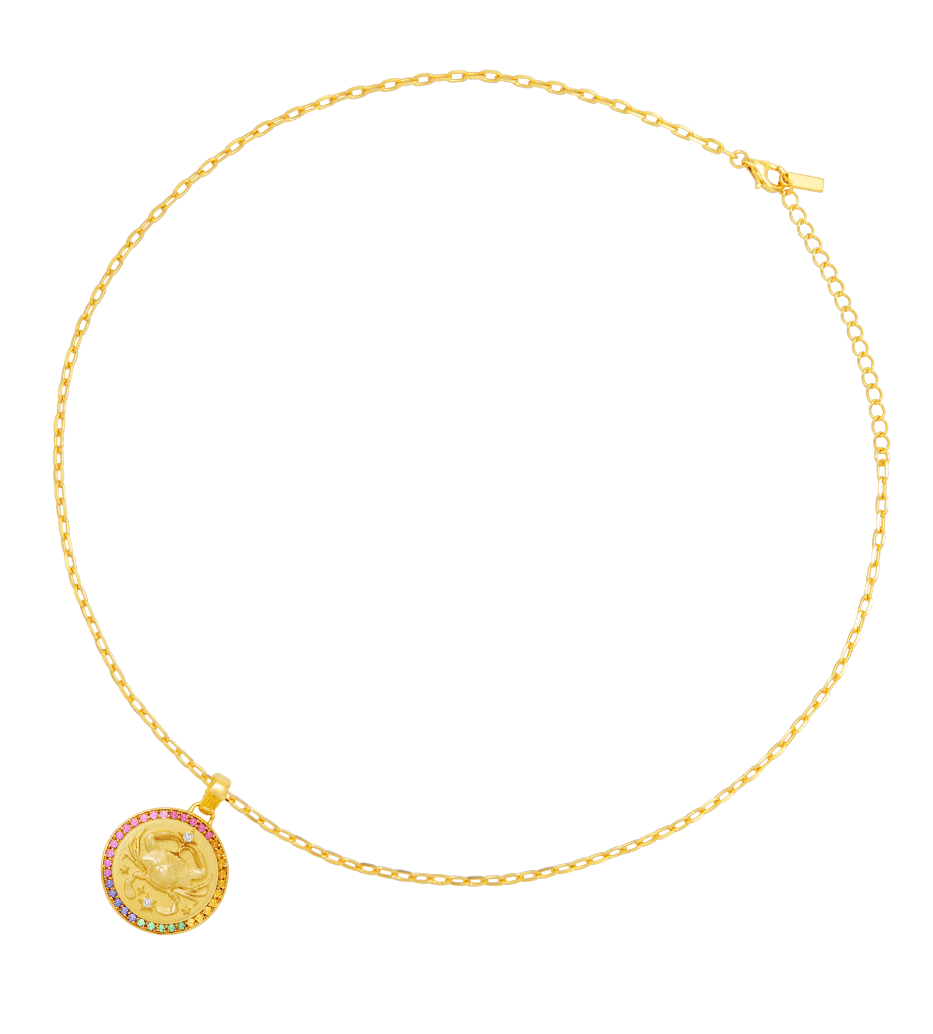 Cancer Zodiac Diamond Rainbow Pendant - ATOMI SHINE