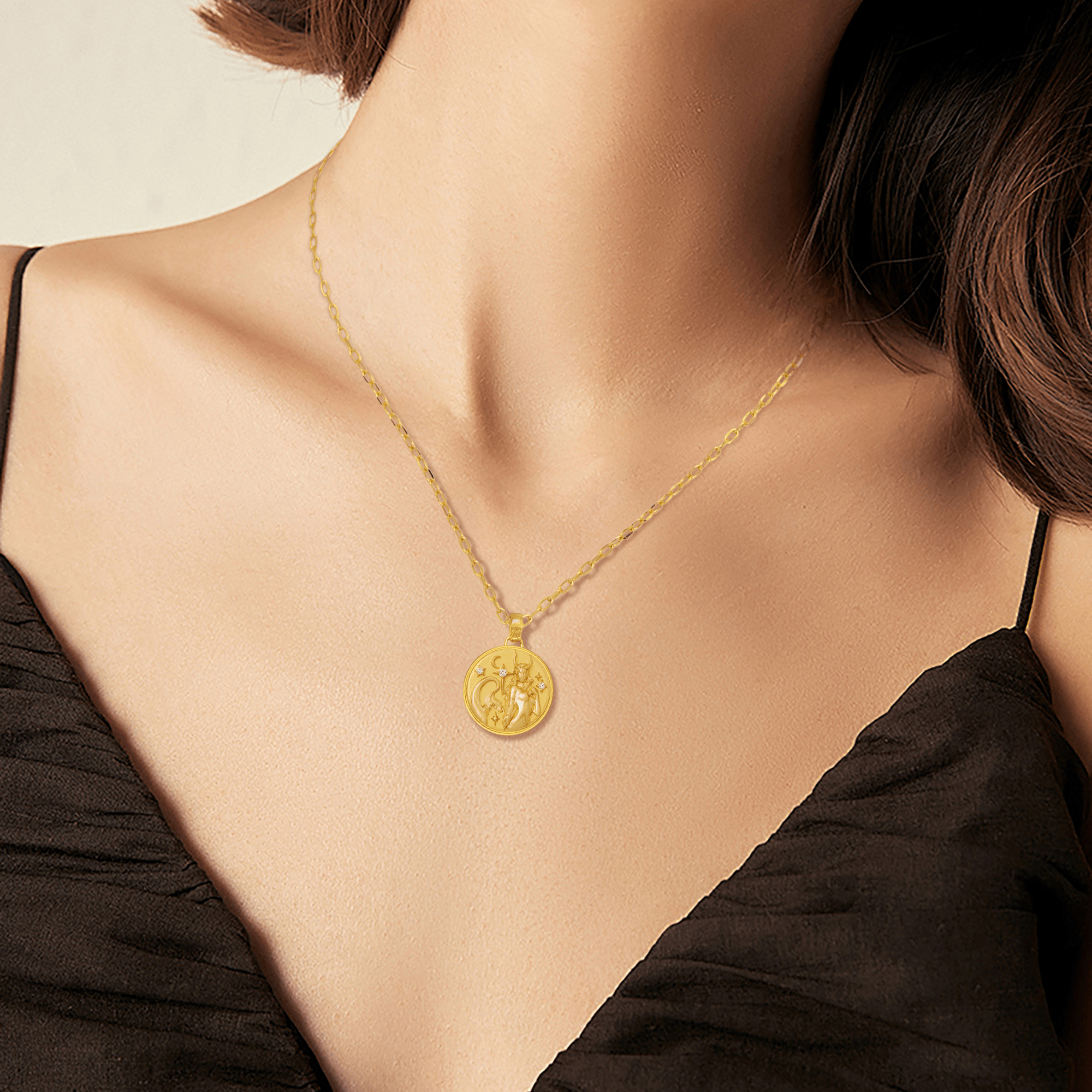 Capricorn Zodiac Diamond Pendant - ATOMI SHINE