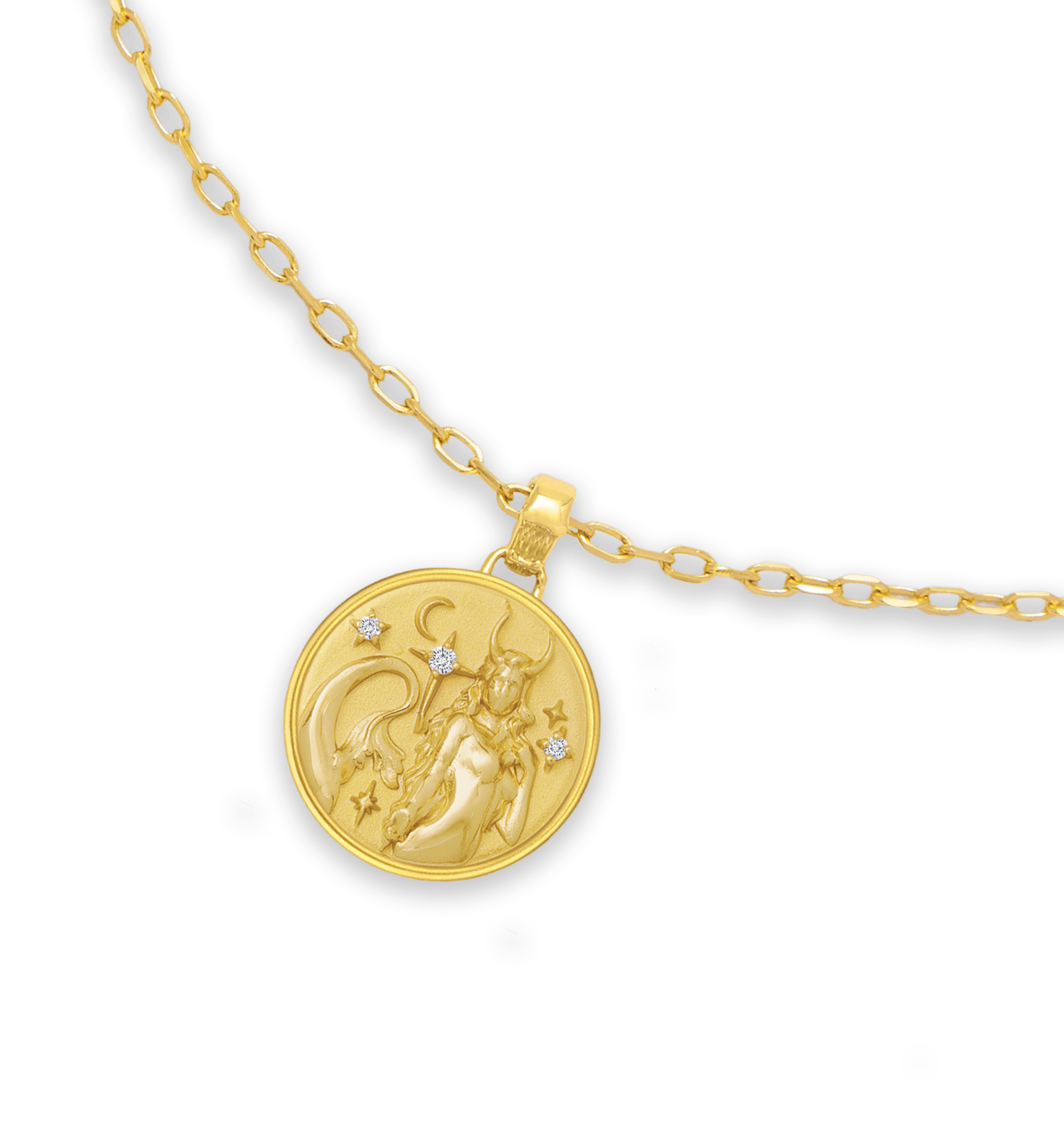 Capricorn Zodiac Diamond Pendant - ATOMI SHINE