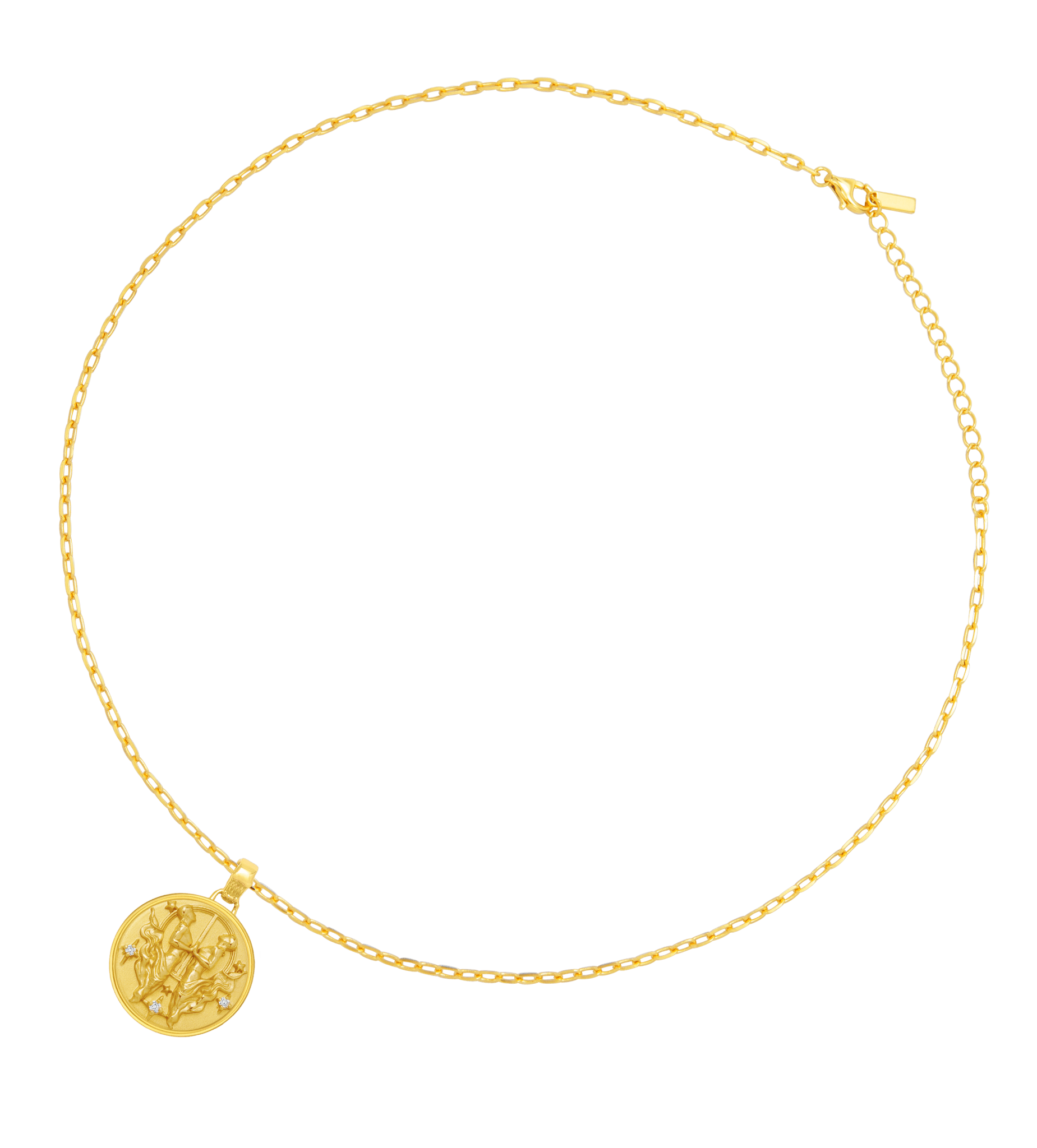 Gemini Zodiac Diamond Pendant - ATOMI SHINE