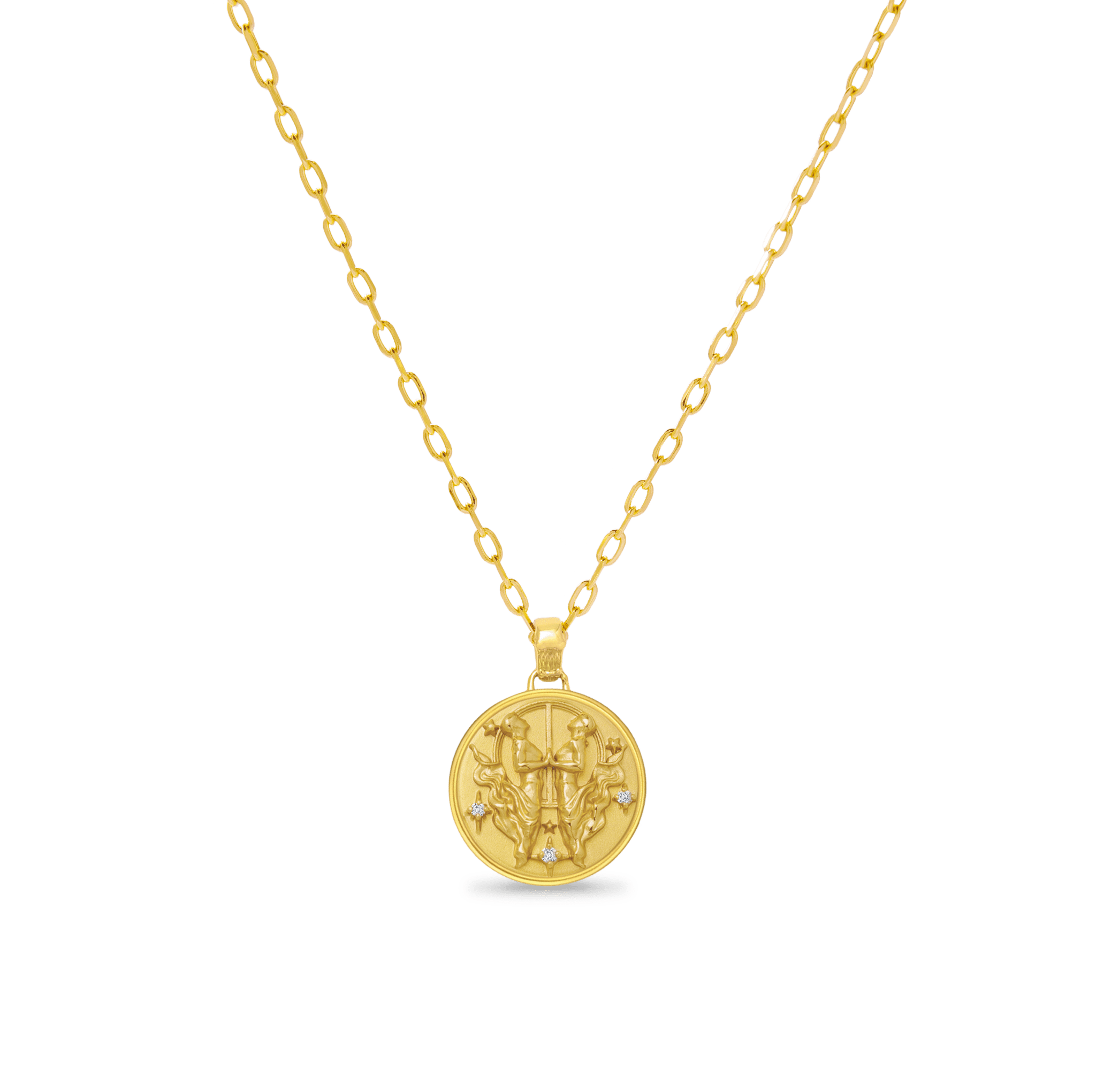 Gemini Zodiac Diamond Pendant - ATOMI SHINE