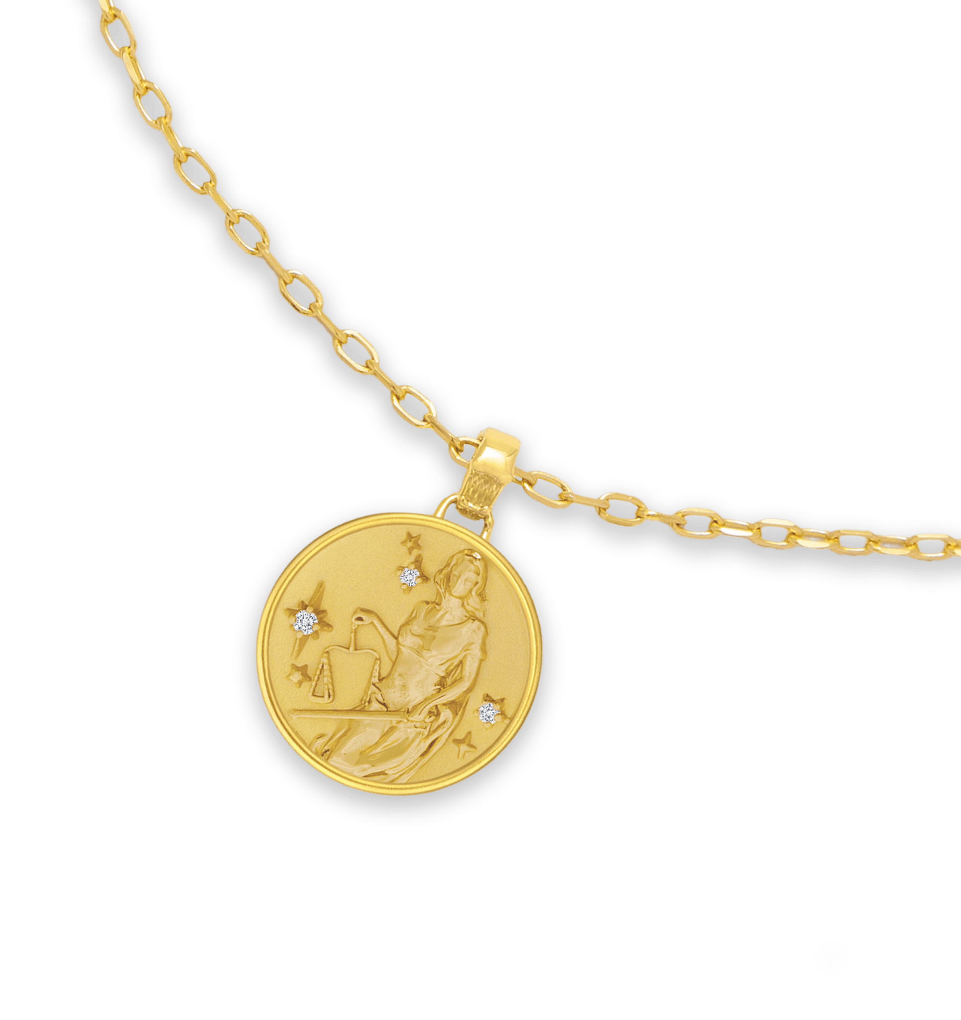 Libra Zodiac Diamond Pendant - ATOMI SHINE