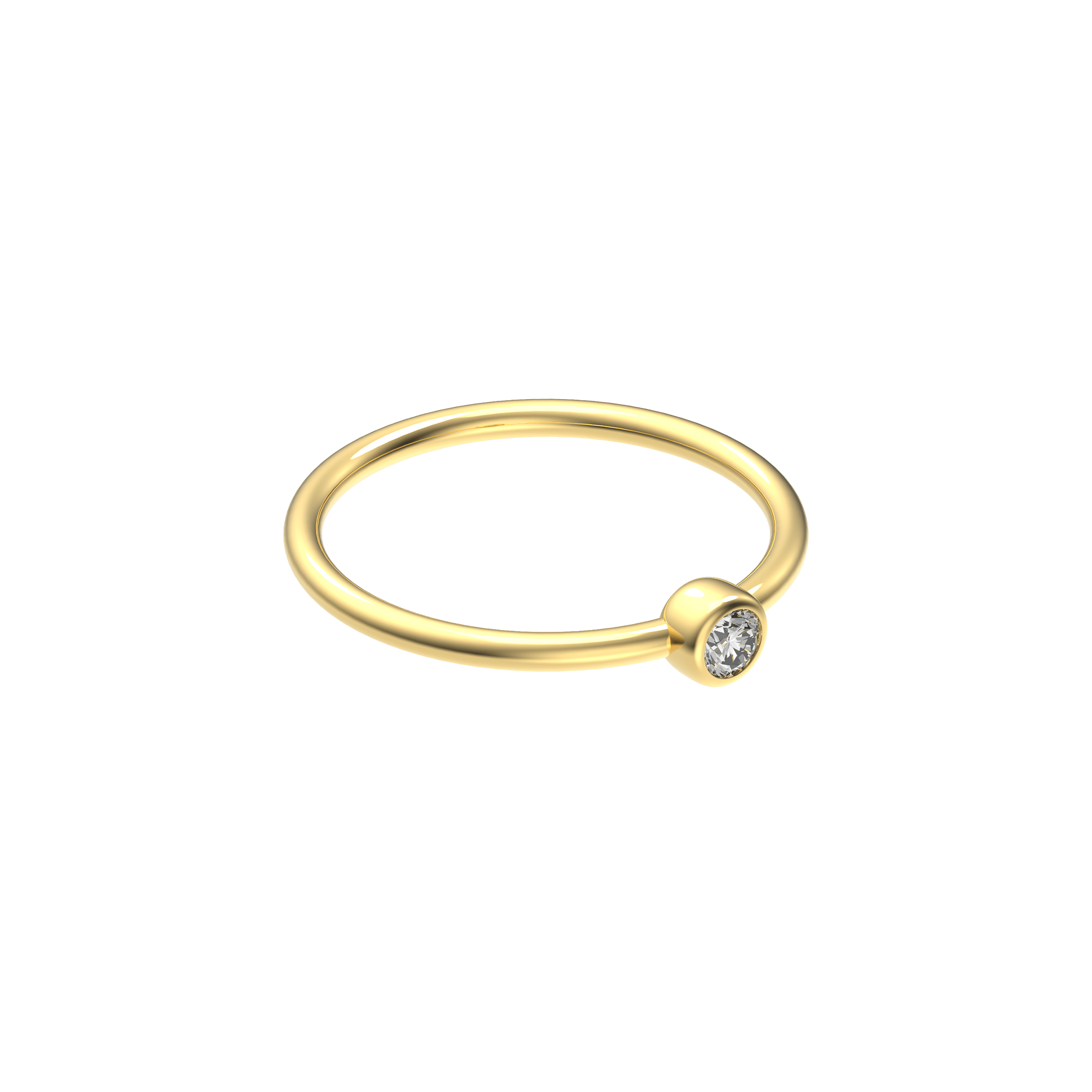 Radiant Minimalist Diamond Ring - White Diamond - ATOMI SHINE