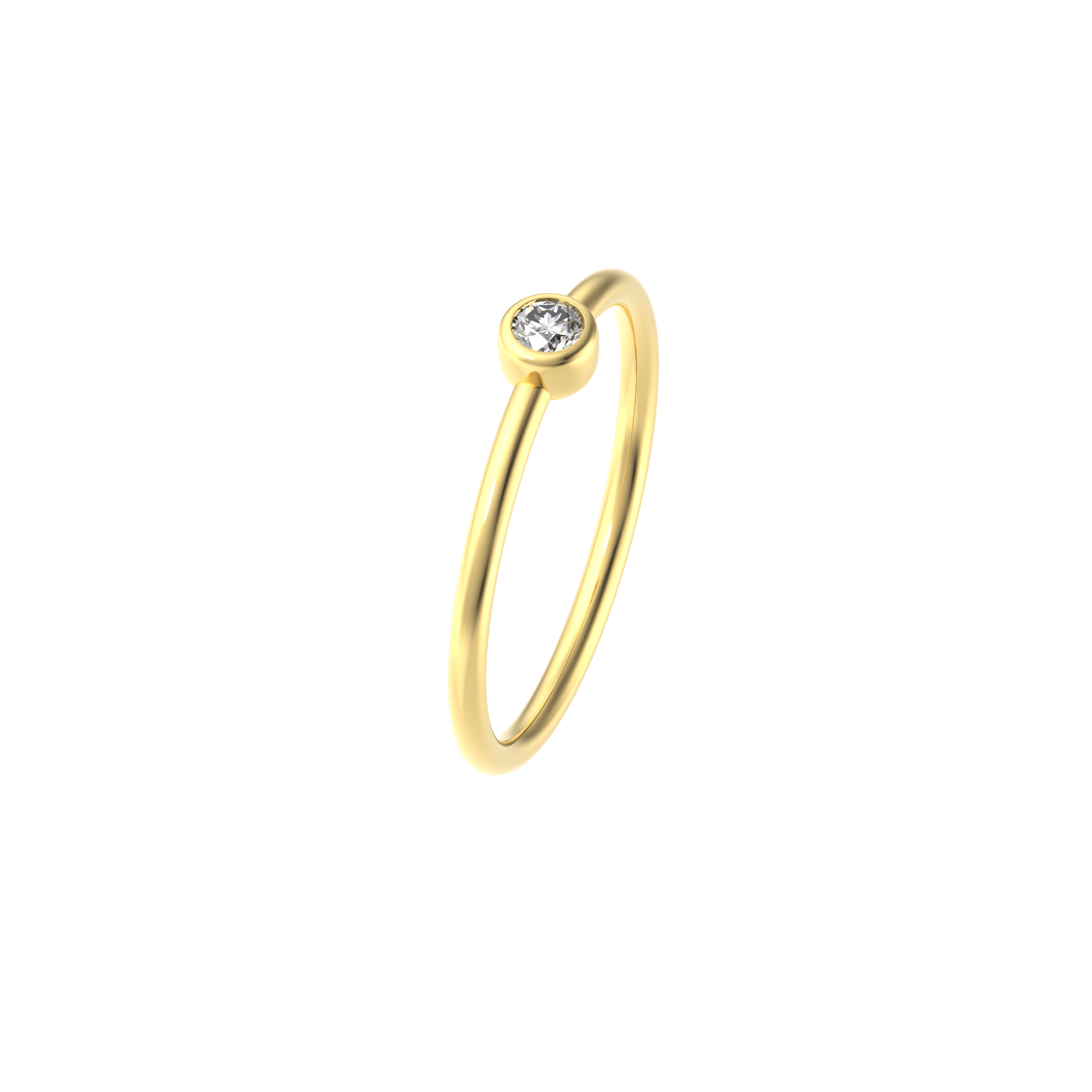 Radiant Minimalist Diamond Ring - White Diamond - ATOMI SHINE