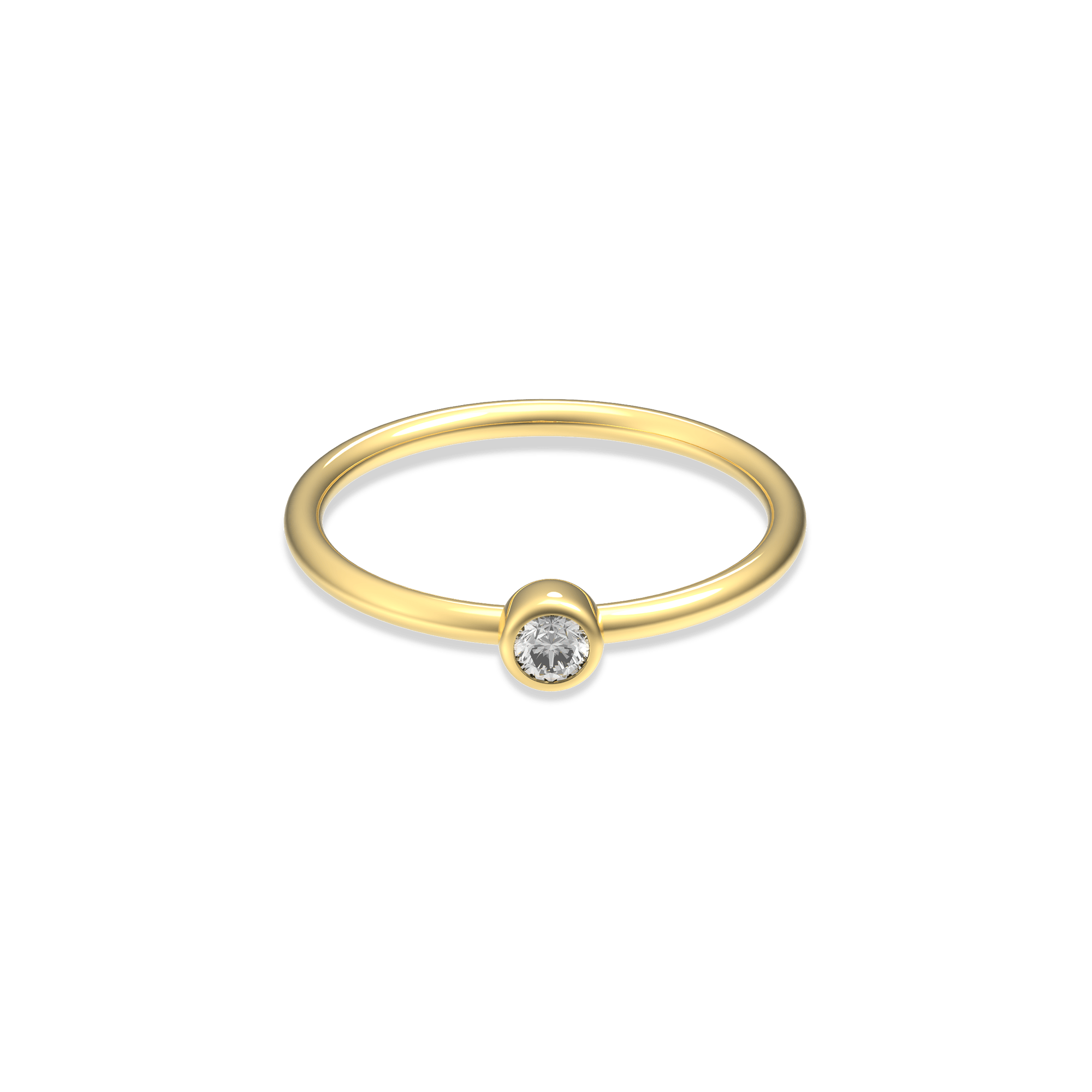 Radiant Minimalist Diamond Ring - White Diamond - ATOMI SHINE