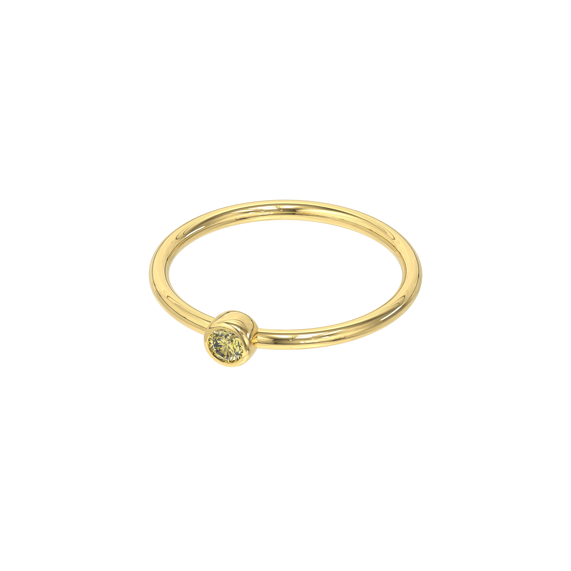 Radiant Minimalist Diamond Ring - Yellow Diamond - ATOMI SHINE