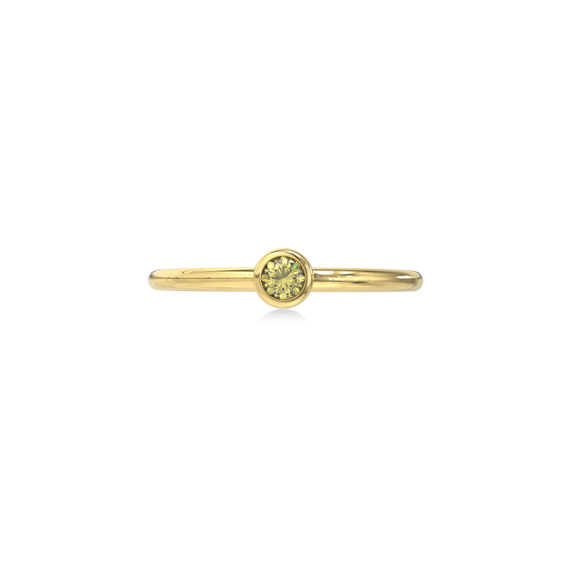 Radiant Minimalist Diamond Ring - Yellow Diamond - ATOMI SHINE