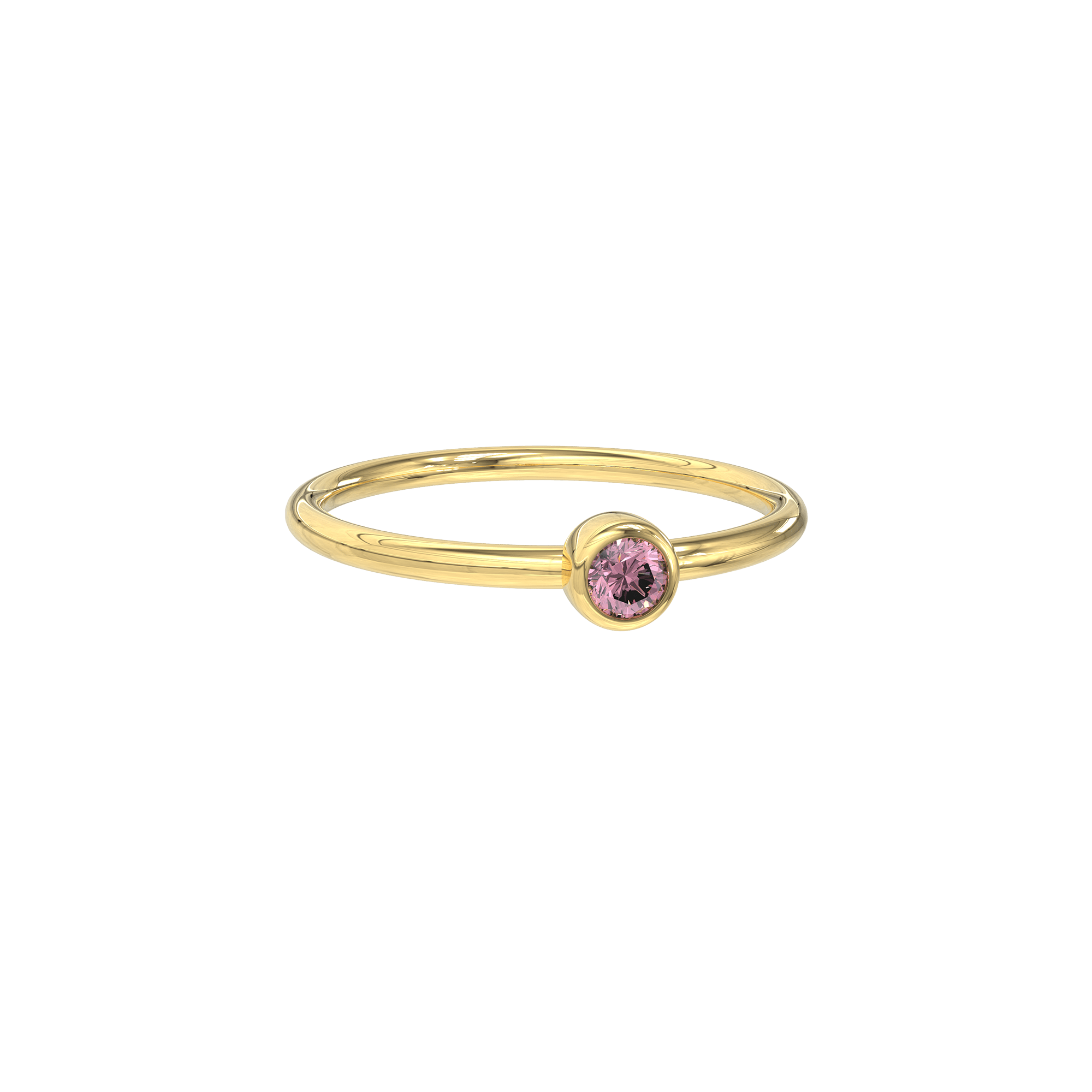 Radiant Minimalist Ring - Pink Diamond - ATOMI SHINE