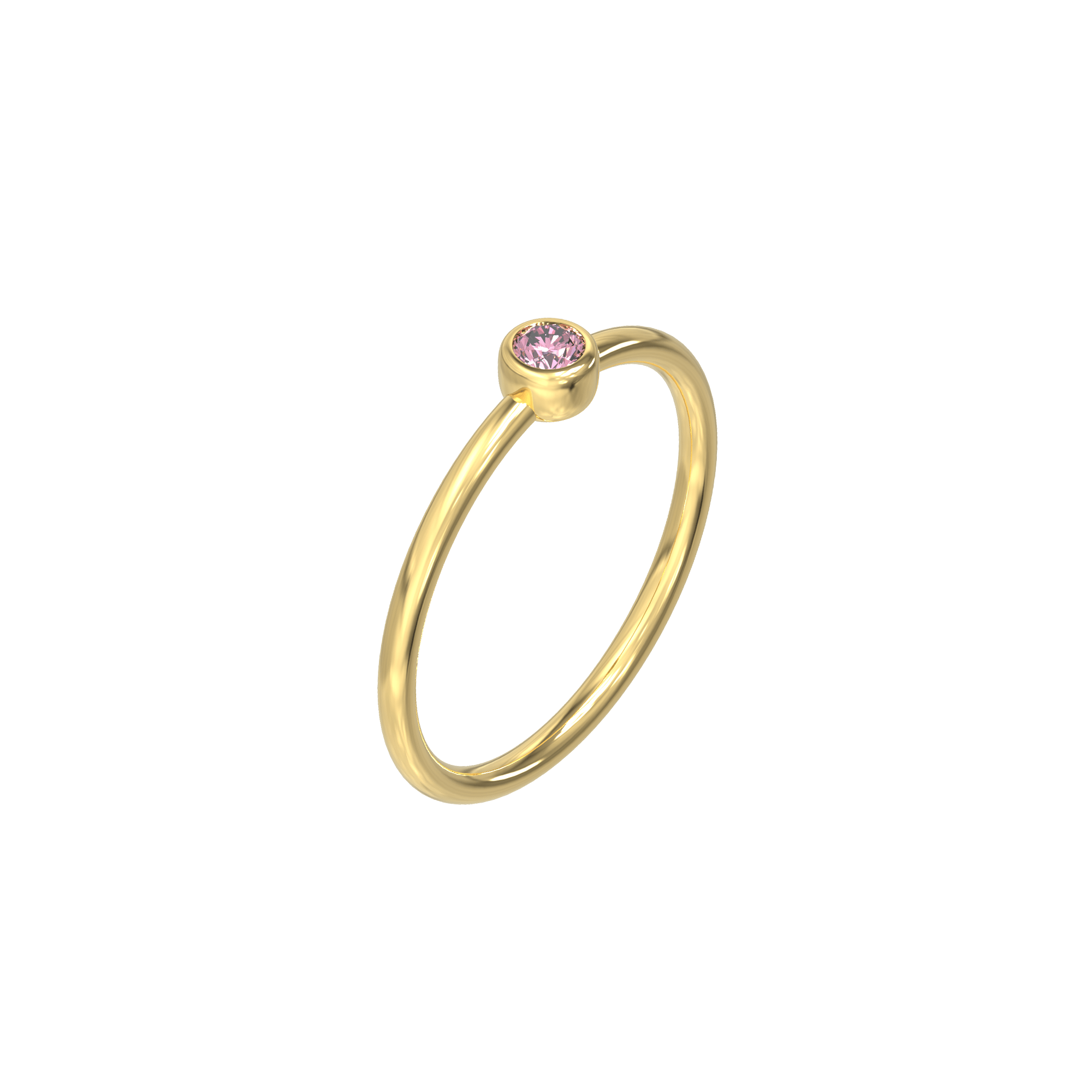 Radiant Minimalist Ring - Pink Diamond - ATOMI SHINE