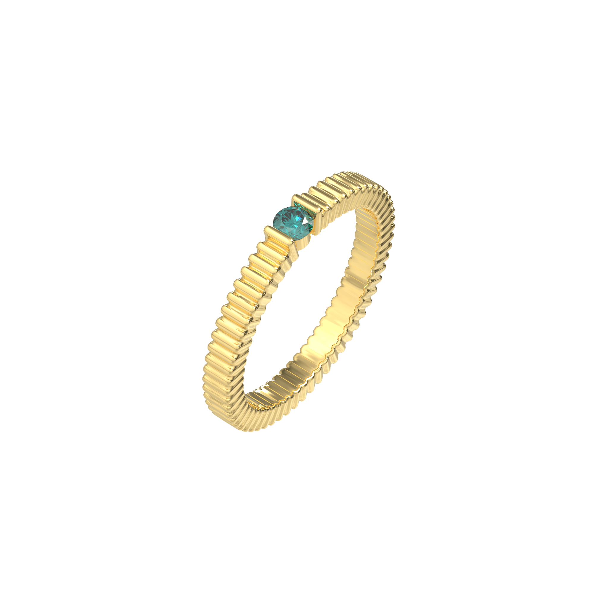 Textured Elegance Diamond Ring - Blue Diamond - ATOMI SHINE