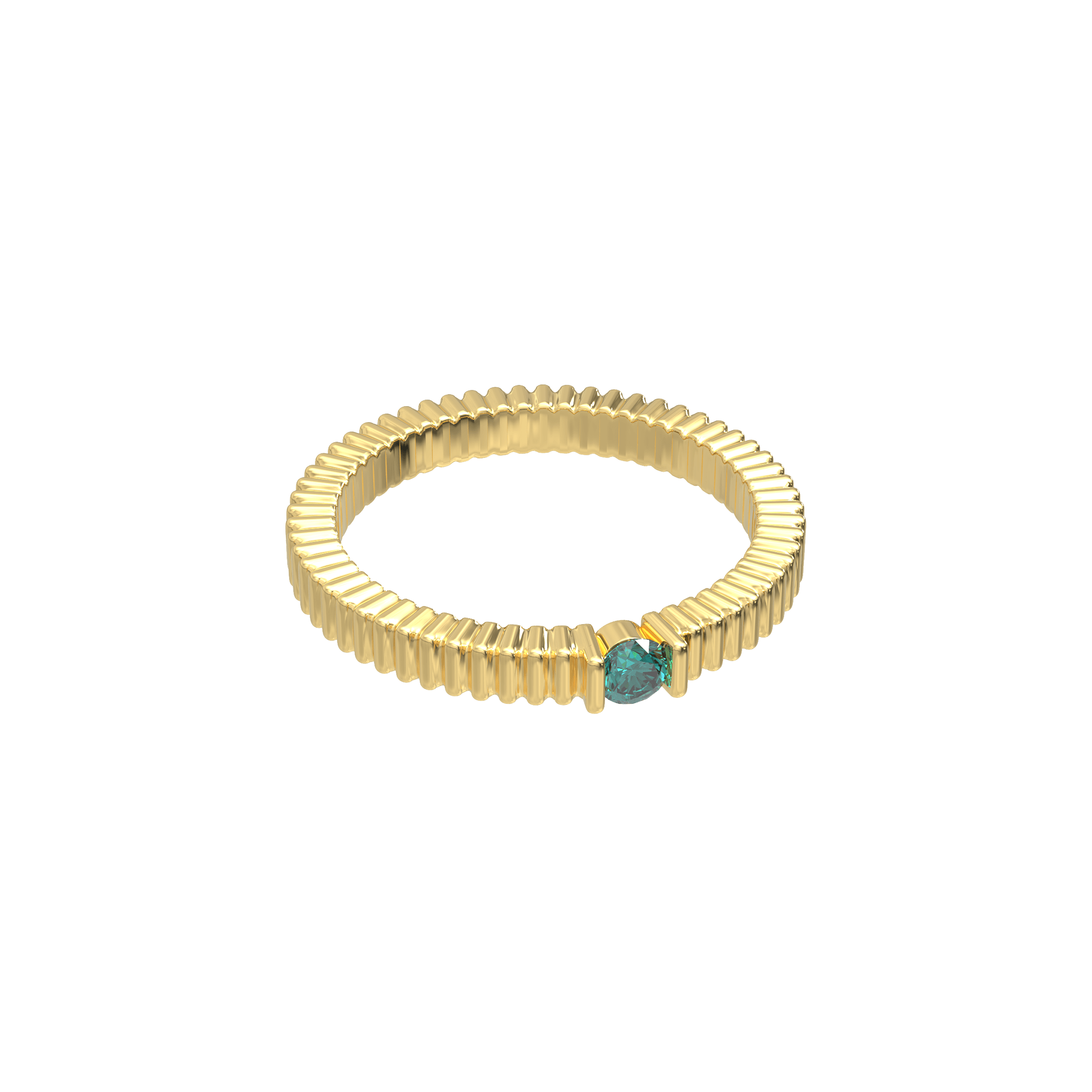 Textured Elegance Diamond Ring - Blue Diamond - ATOMI SHINE