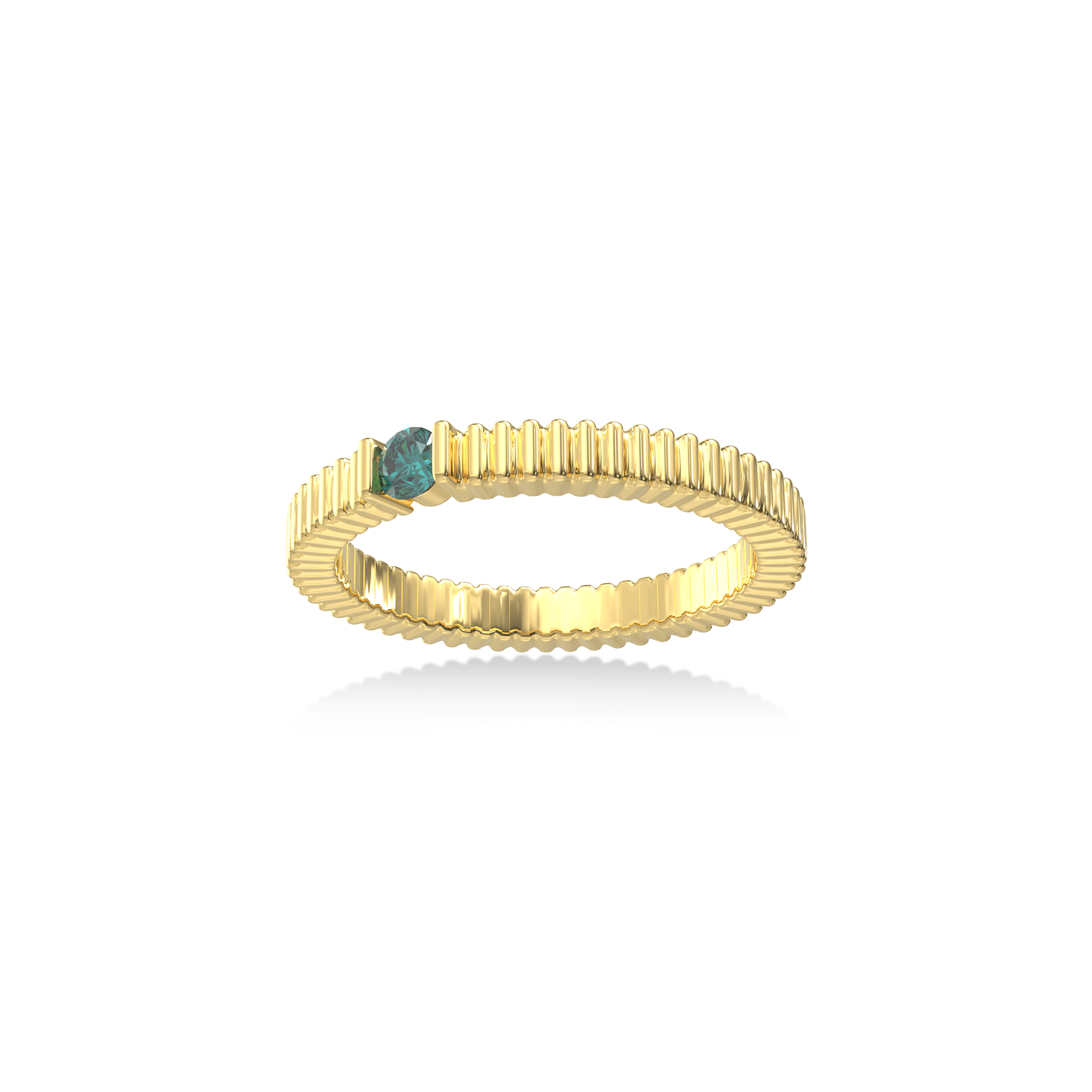 Textured Elegance Diamond Ring - Blue Diamond - ATOMI SHINE