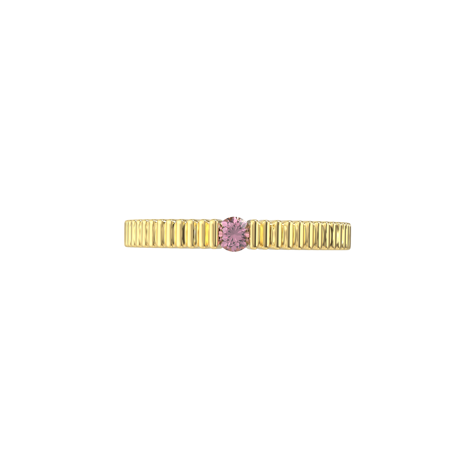 Textured Elegance Diamond Ring - Pink Diamond - ATOMI SHINE