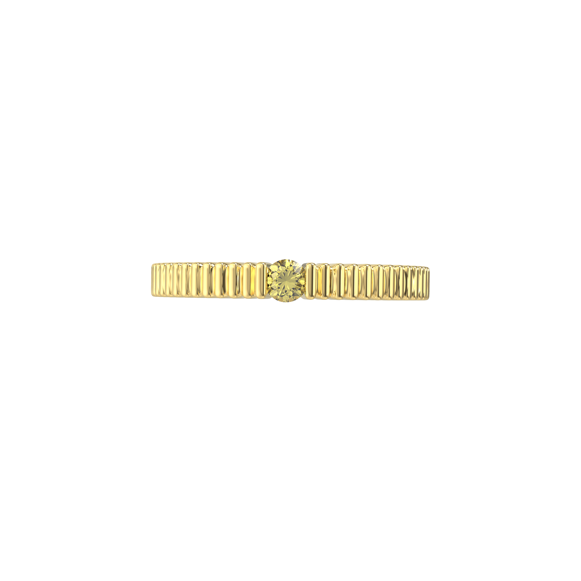 Textured Elegance Diamond Ring - Yellow Diamond - ATOMI SHINE
