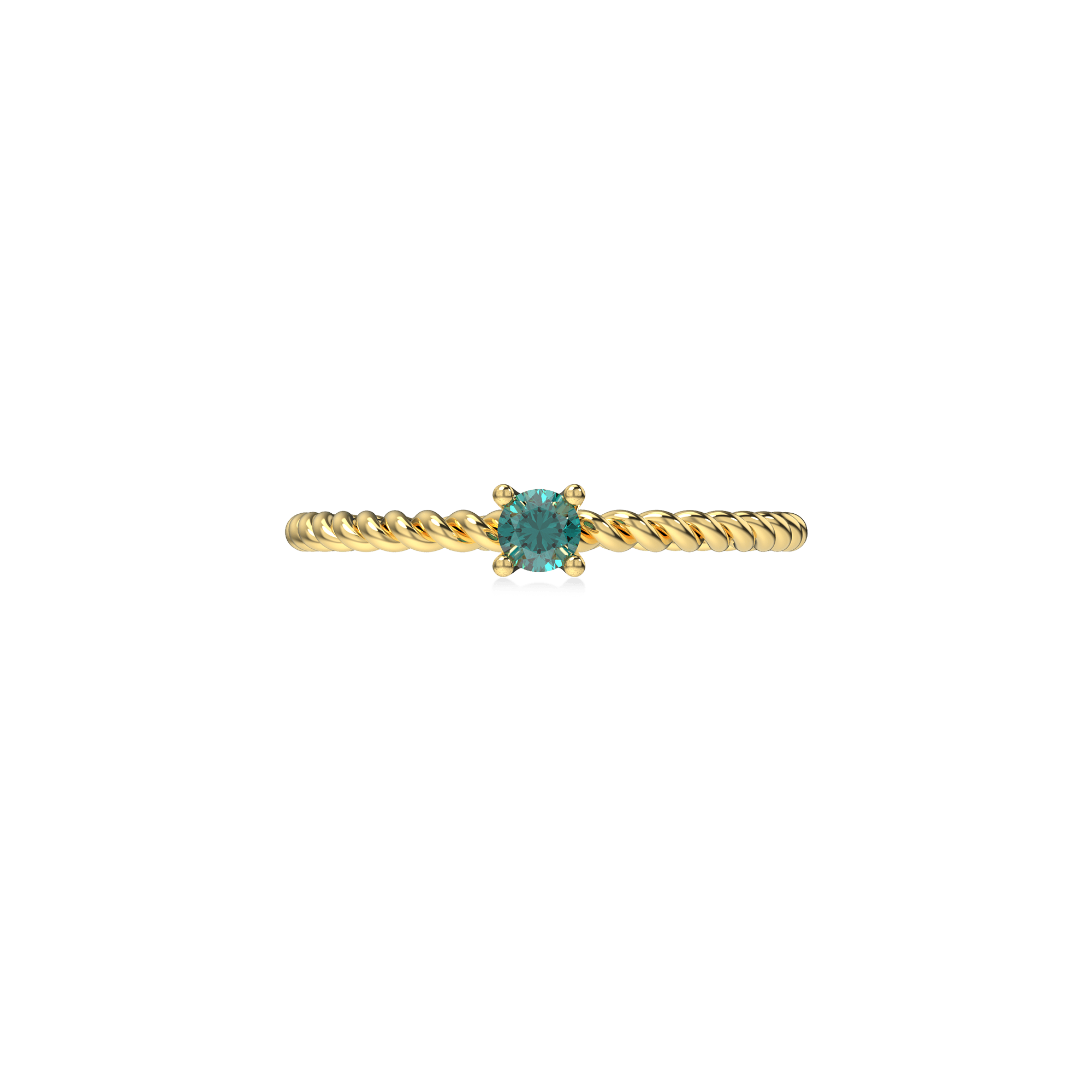 Twisted Serenity Diamond Ring - Blue Diamond - ATOMI SHINE