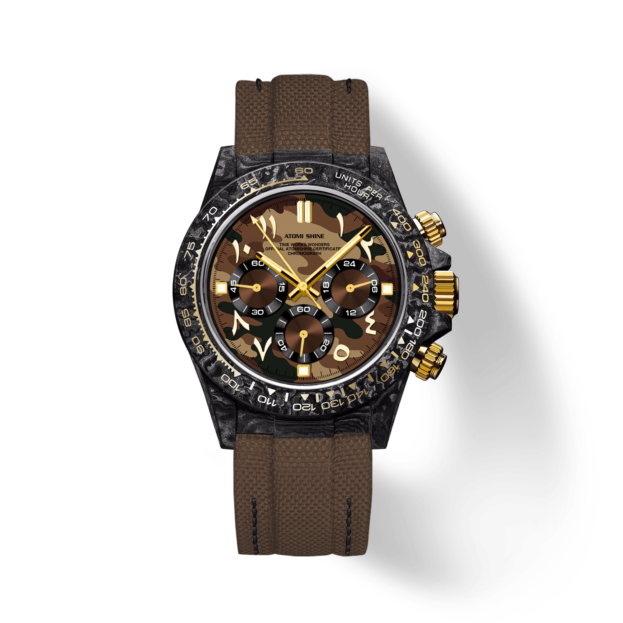 Velocirex Carbon Fiber Watch 39mm, Field Shadow