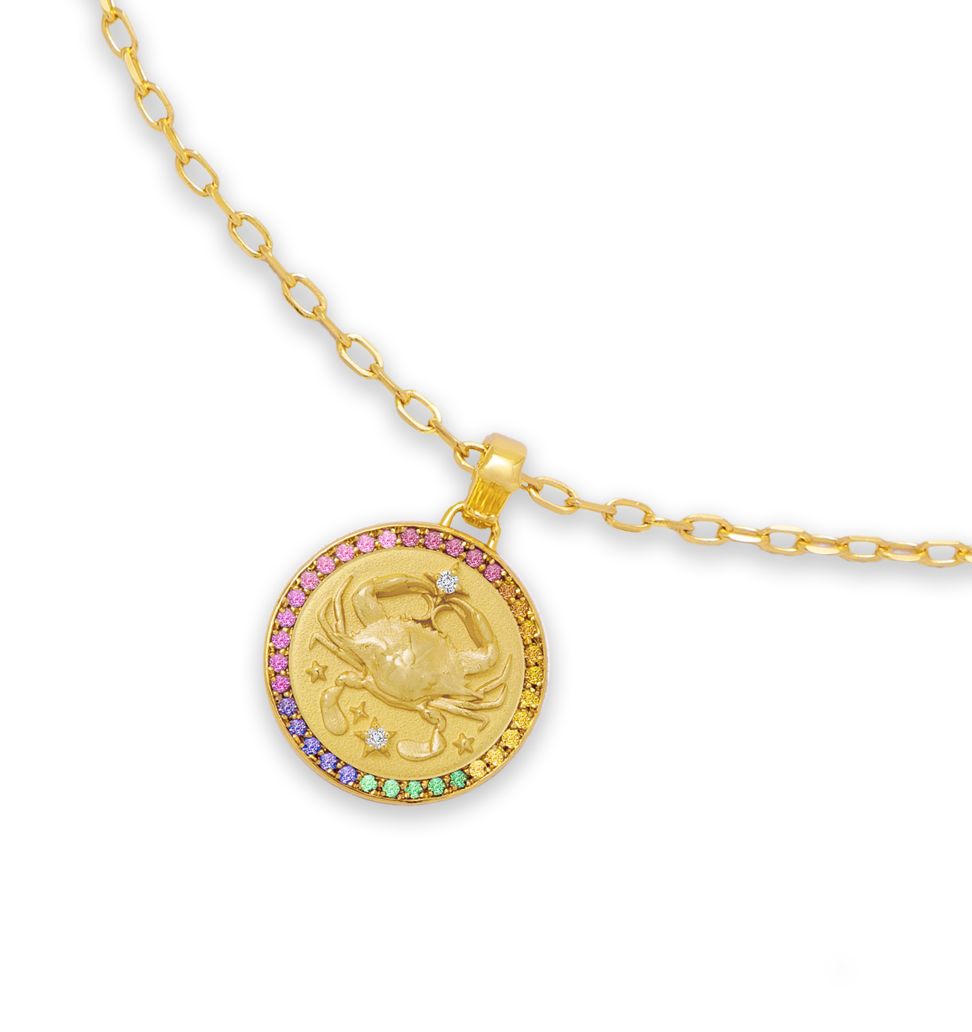 ZODIAC DIAMOND RAINBOW PENDANT COLLECTION