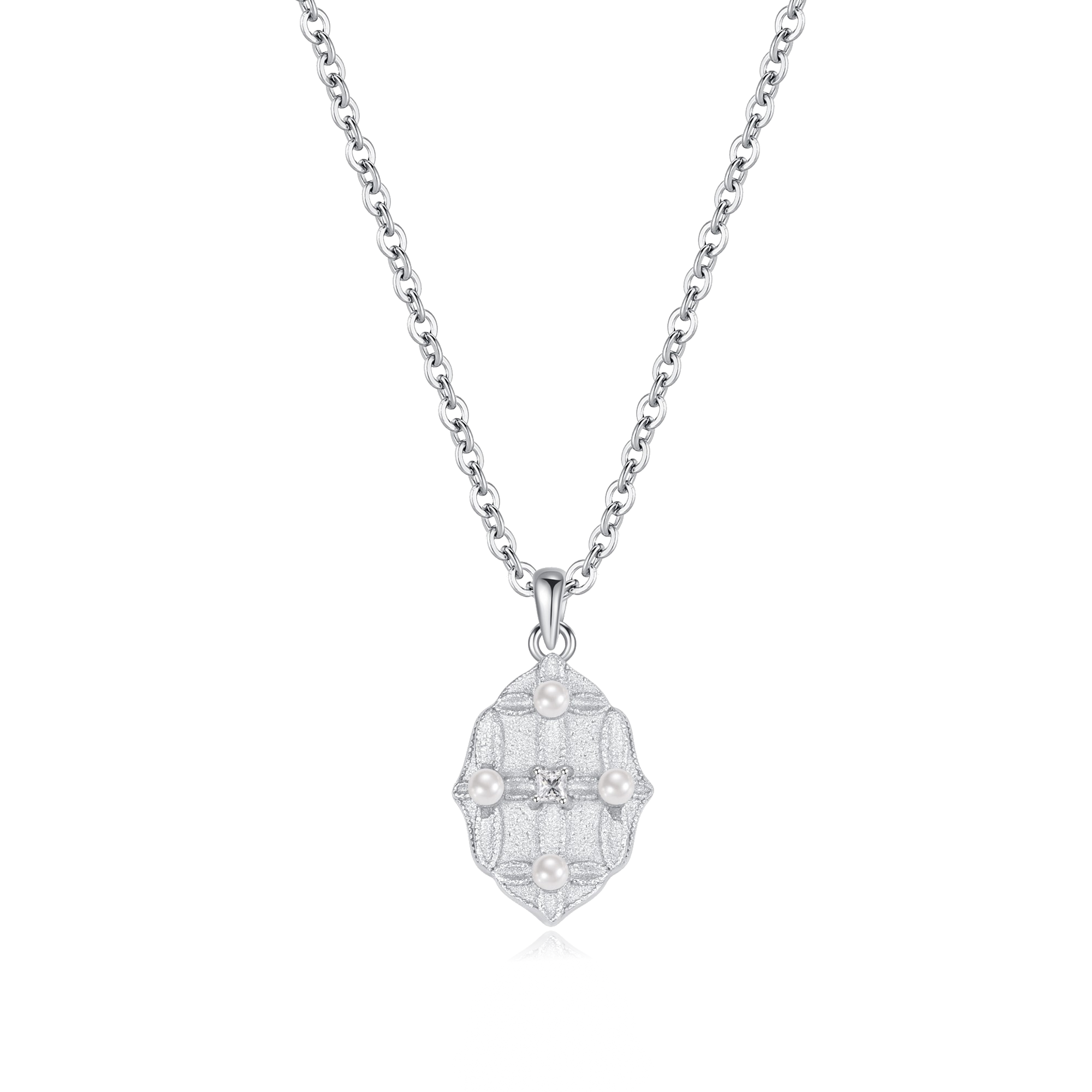 Collier Grace Cross en perles