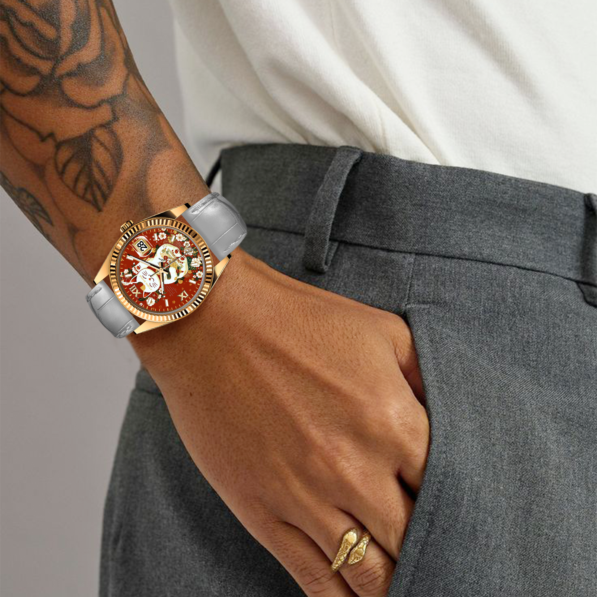 EONDATE CLASSIC LEATHER WATCH