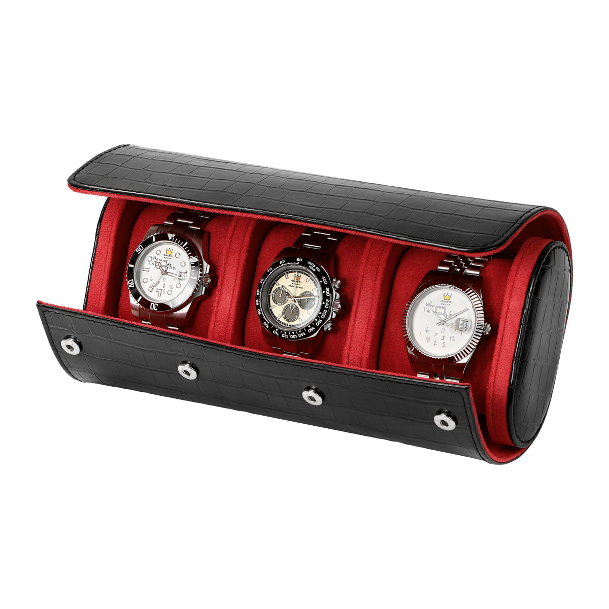 RED BLACK WATCH TRAVEL CASE
