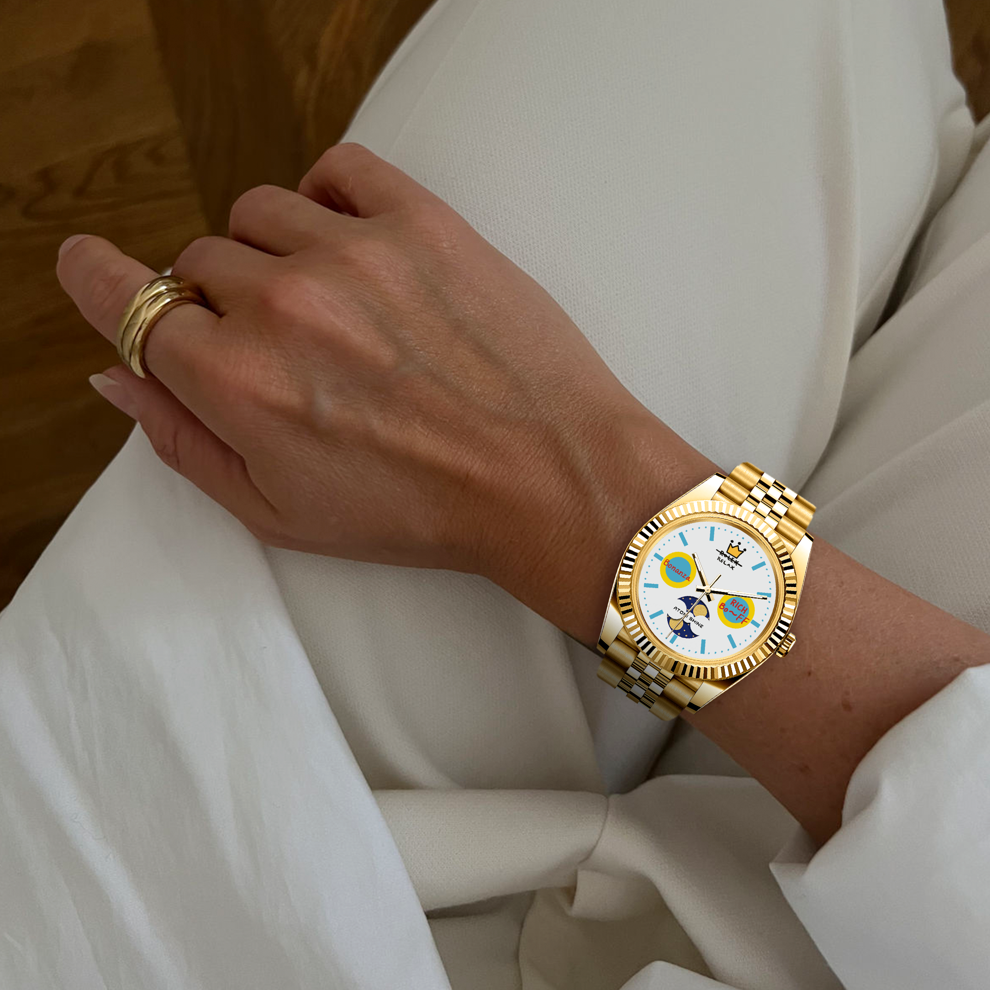 EONDATE MAXI MOON-PHASE WATCH