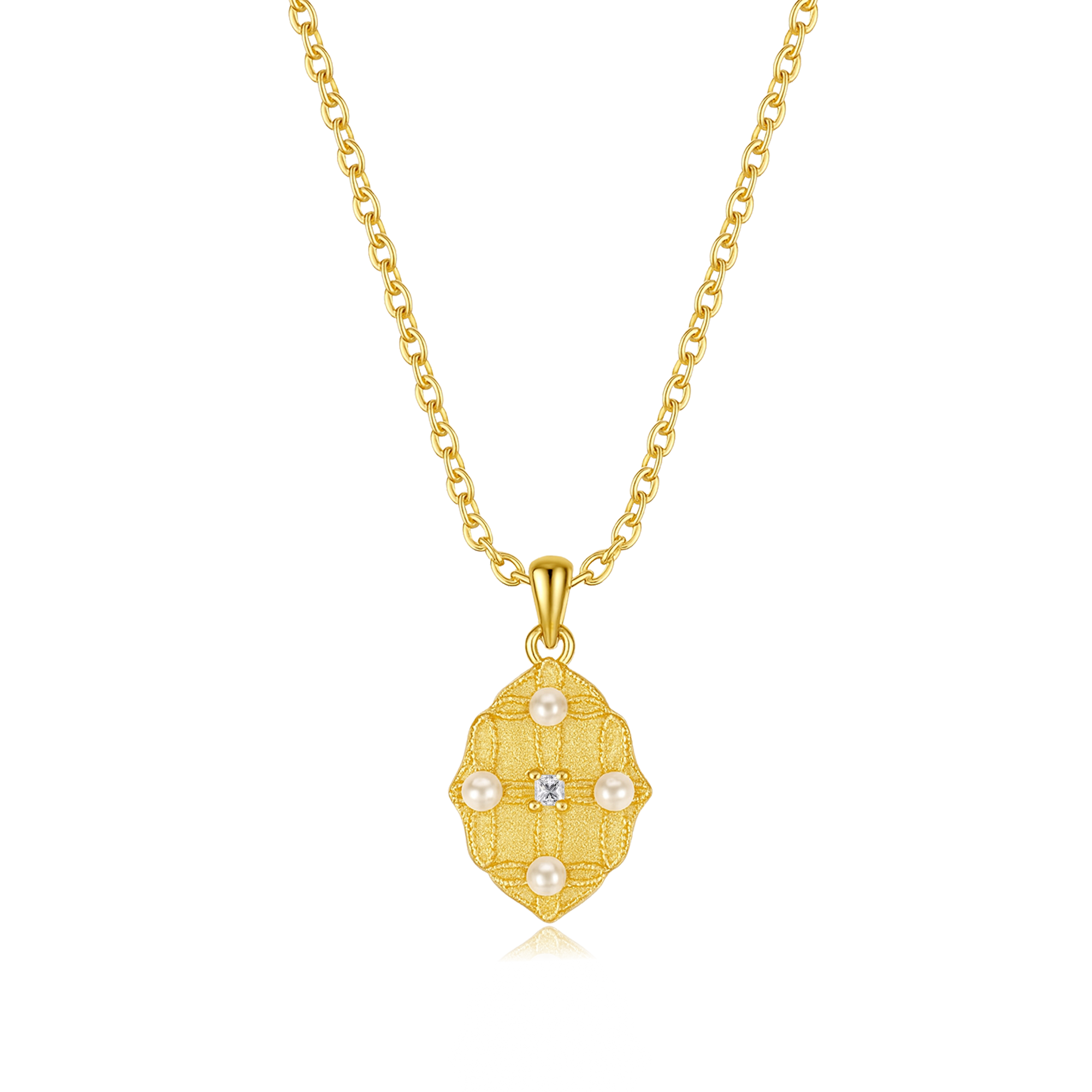 Collier Grace Cross en perles