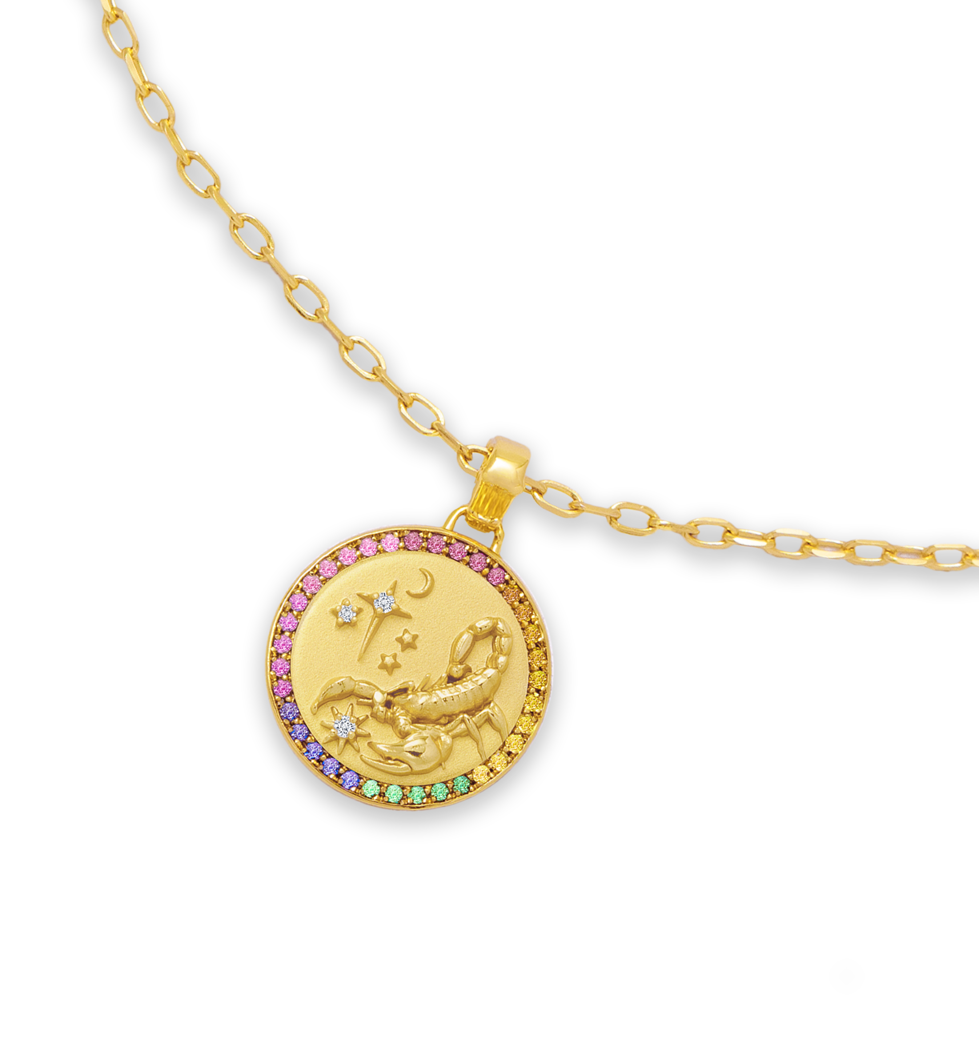 ZODIAC DIAMOND RAINBOW PENDANT COLLECTION