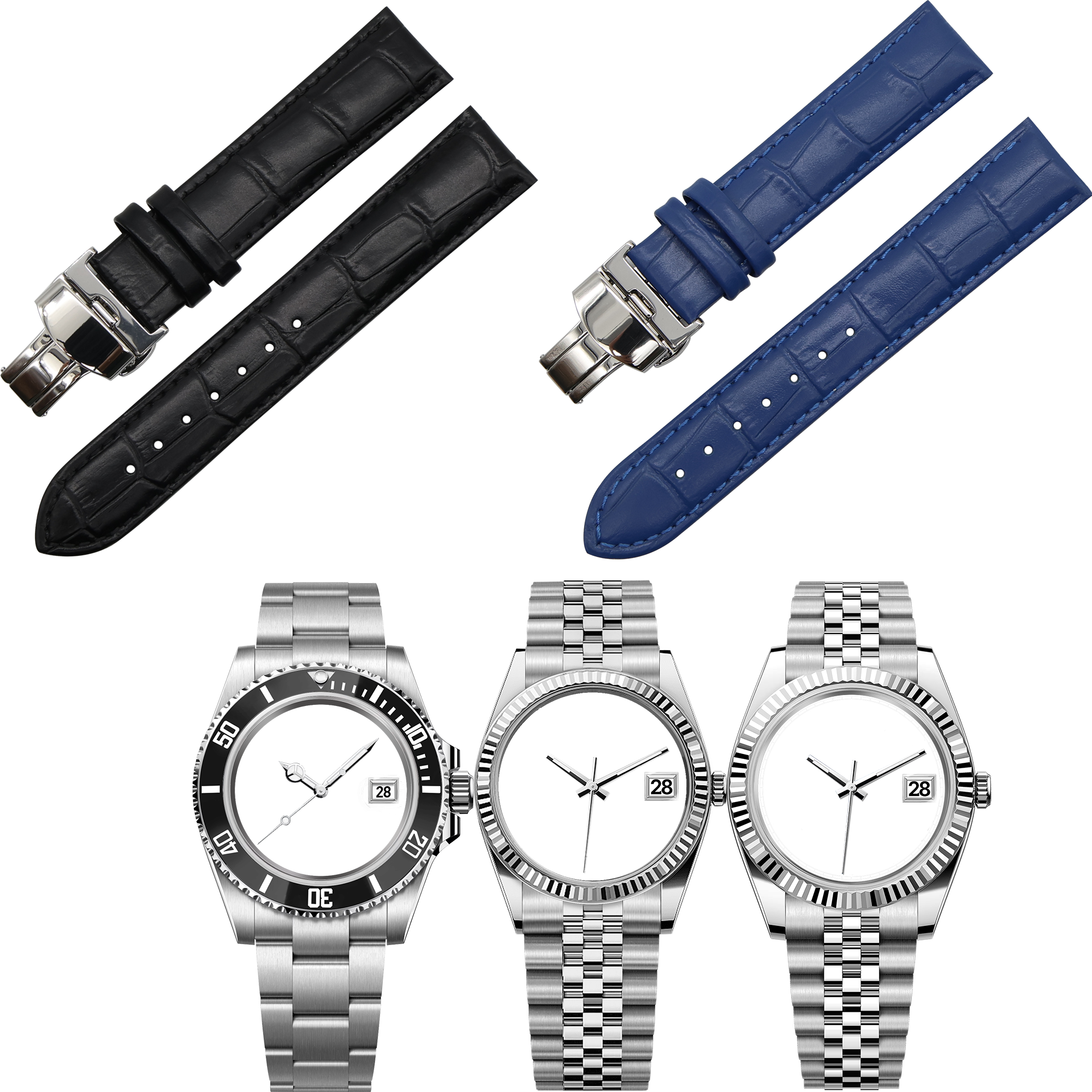 CORREA DE RELOJ DE CUERO (Reloj clásico Hydrocore exclusivo del Día del Padre / Reloj Eondate Maxi / Regalo de correa de reloj Eondate)