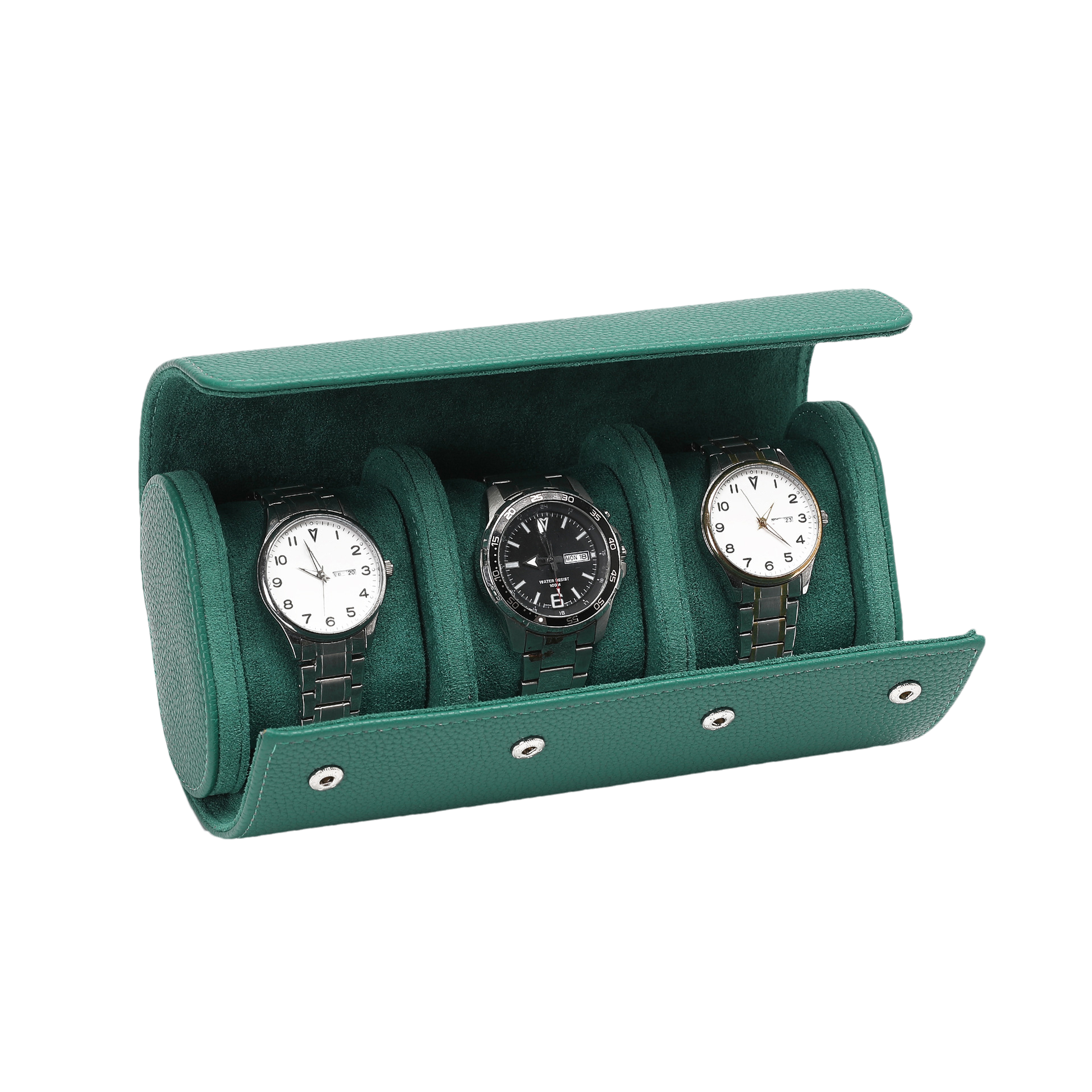 DARK GREEN WATCH TRAVEL BOX