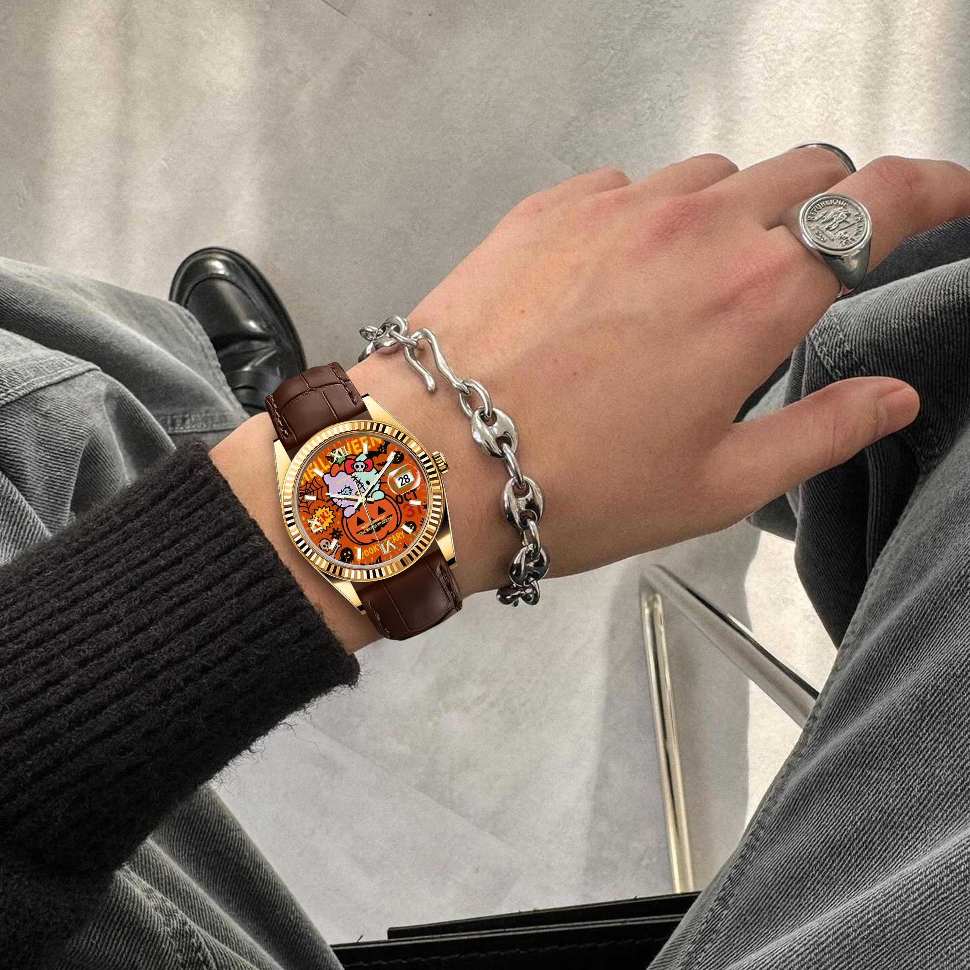 EONDATE CLASSIC LEATHER WATCH