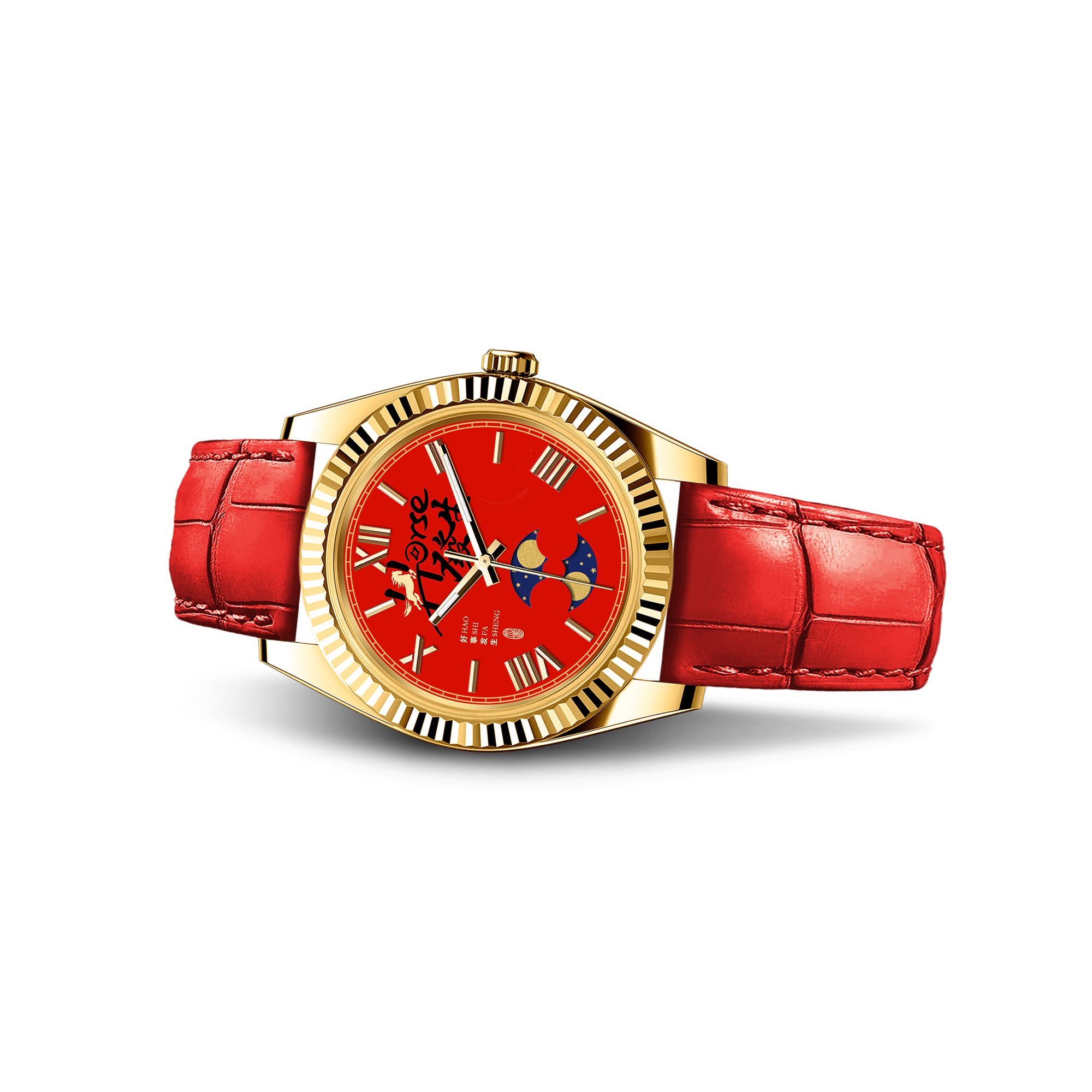 EONDATE MAXI MOON-PHASE LEATHER WATCH