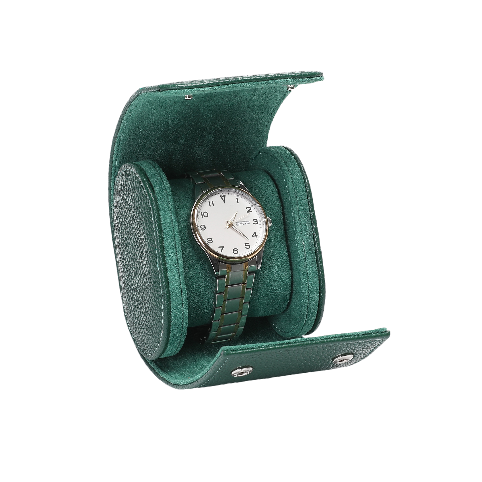 DARK GREEN WATCH TRAVEL BOX