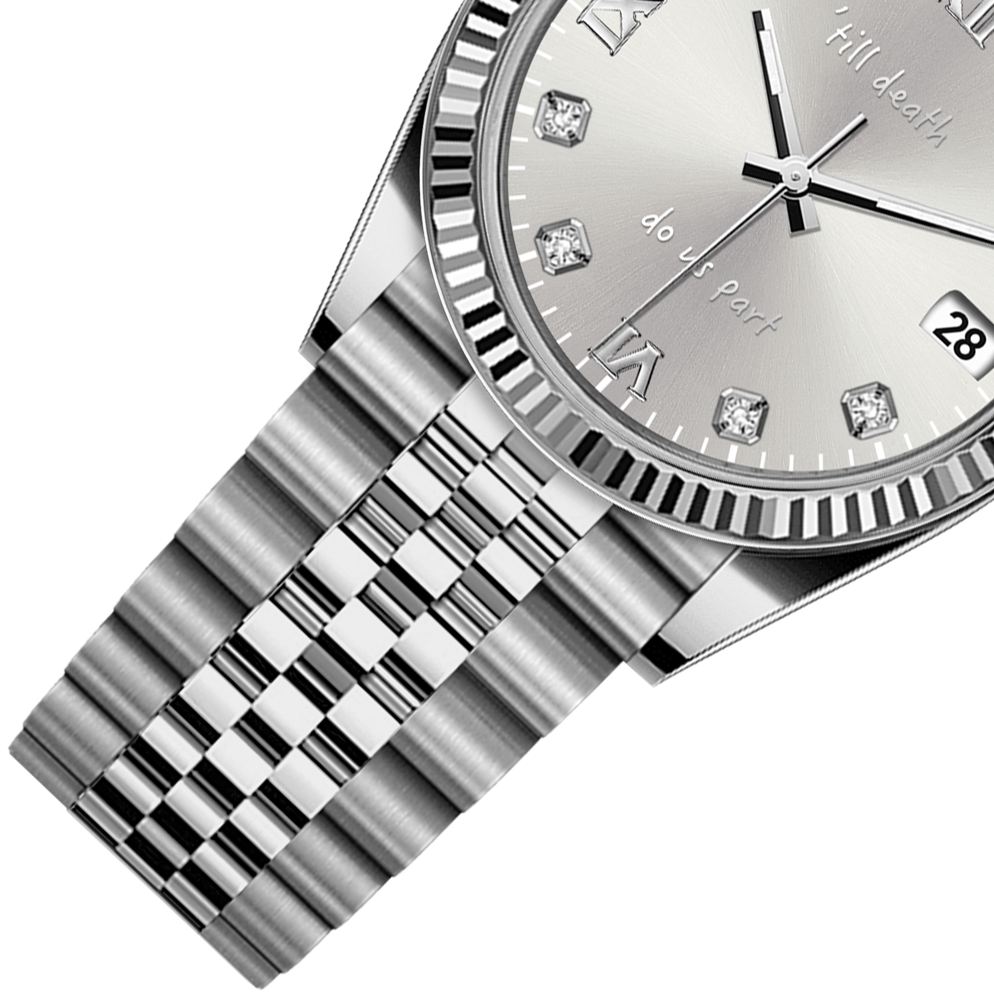 Reloj clásico diario con diamantes