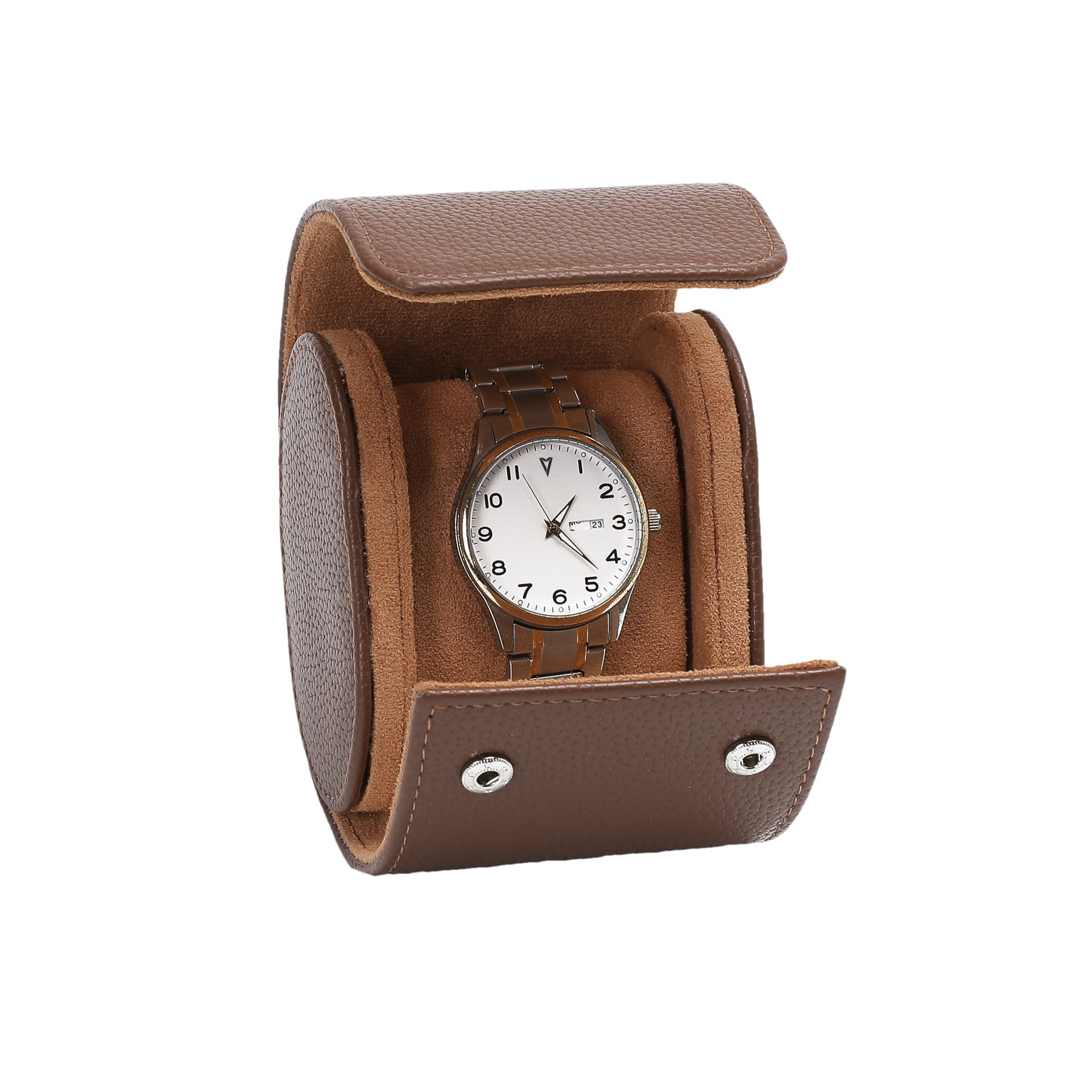 BROWN WATCH TRAVEL BOX
