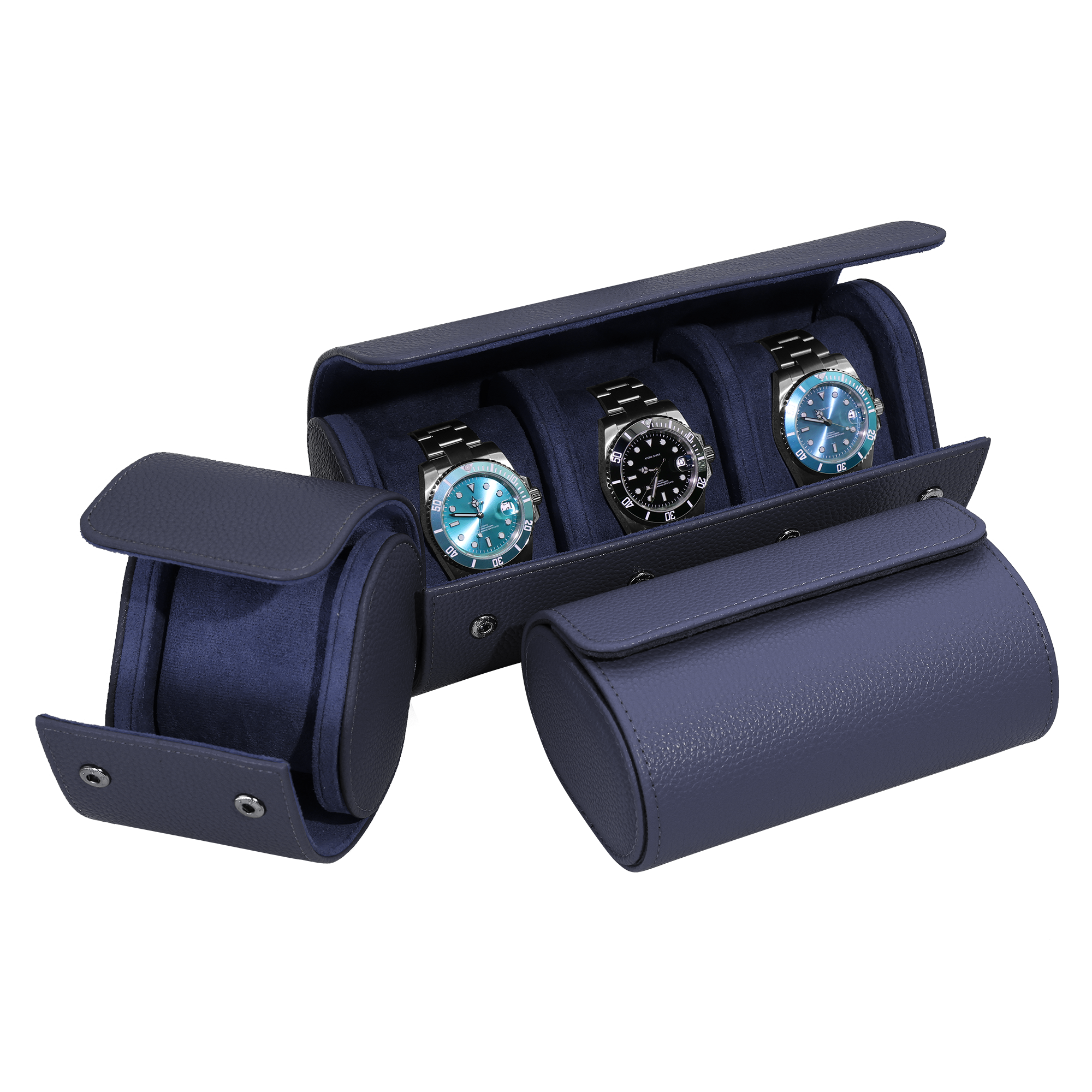 NAVY BLUE WATCH TRAVEL CASE