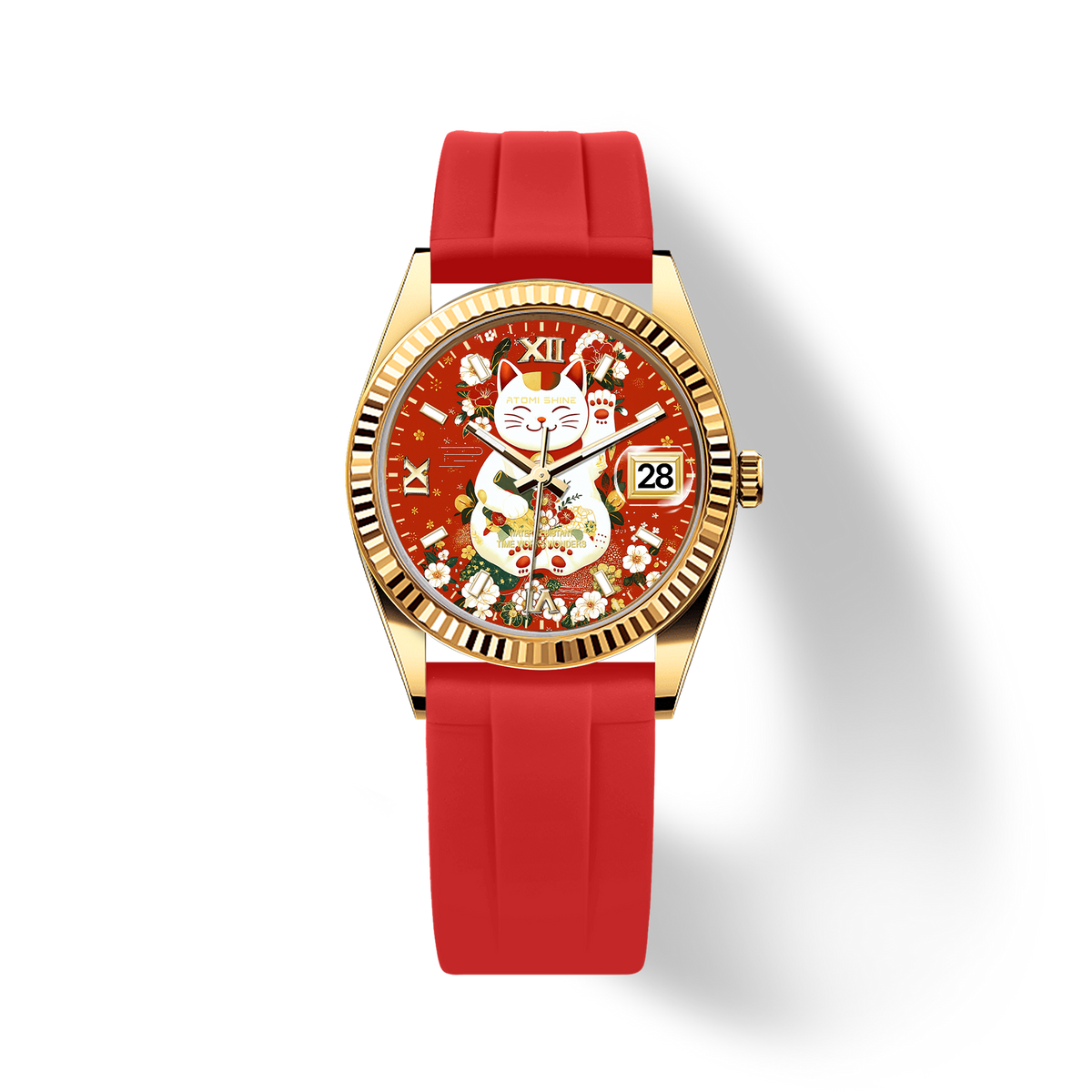 EONDATE FLUORO WATCH 36mm, Fortune Cat